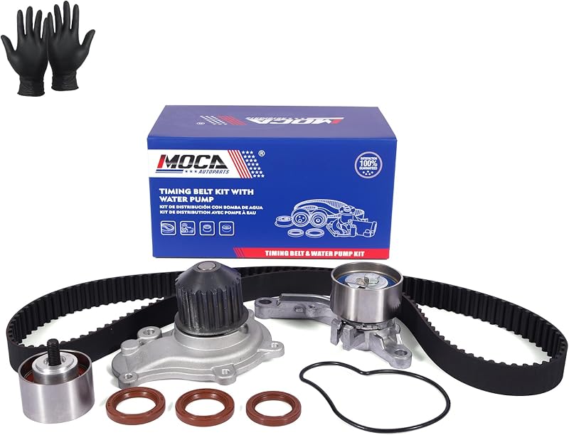 Kit de correia dentada com bomba d’água MOCA AUTOPARTS TB265K2 para Chrysler PT Cruiser, Sebring, Jeep Liberty e Dodge Caravan 2.4L – 1 unidade