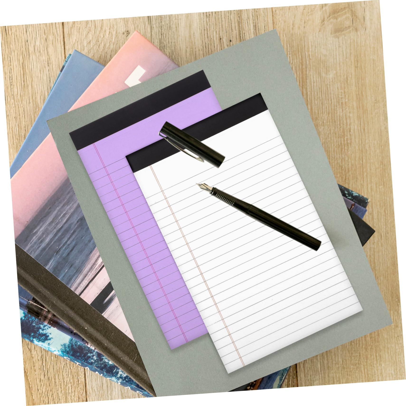Paquet De 10 Bloc-notes Colorés Lot de Carnet Petit Format Ligné Pages Détachables Faciles Papier Anti-traversée pour Prise de Notes Bureau et École Blanc Rouge Bleu Jaune