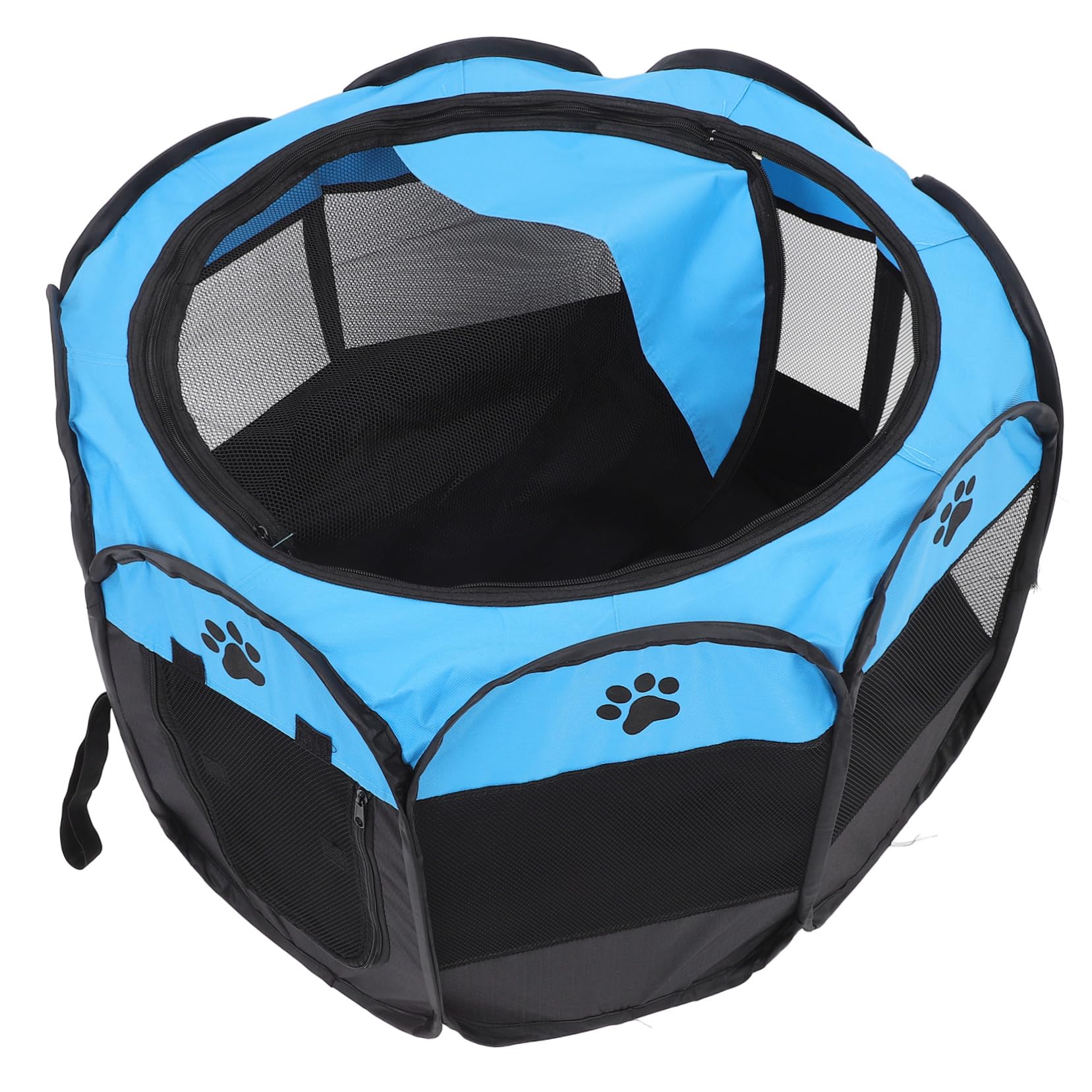 Parc exercice pour chat pliable avec porte zippée et structure amovible légère