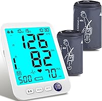 Vista 7 de Monitor de presión arterial Brazo superior Pantalla retroiluminada LED grande 1000 juegos de memoria automática digital BP máquina ajustable BP Cuff