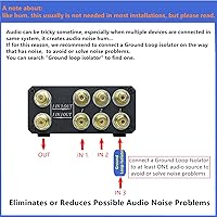 Vista 5 de U31 Premium RCA Switch Box, caja de conmutación de audio 3 en 1 salida, caja de conmutación estéreo con señal sin pérdida, carcasa de aluminio
