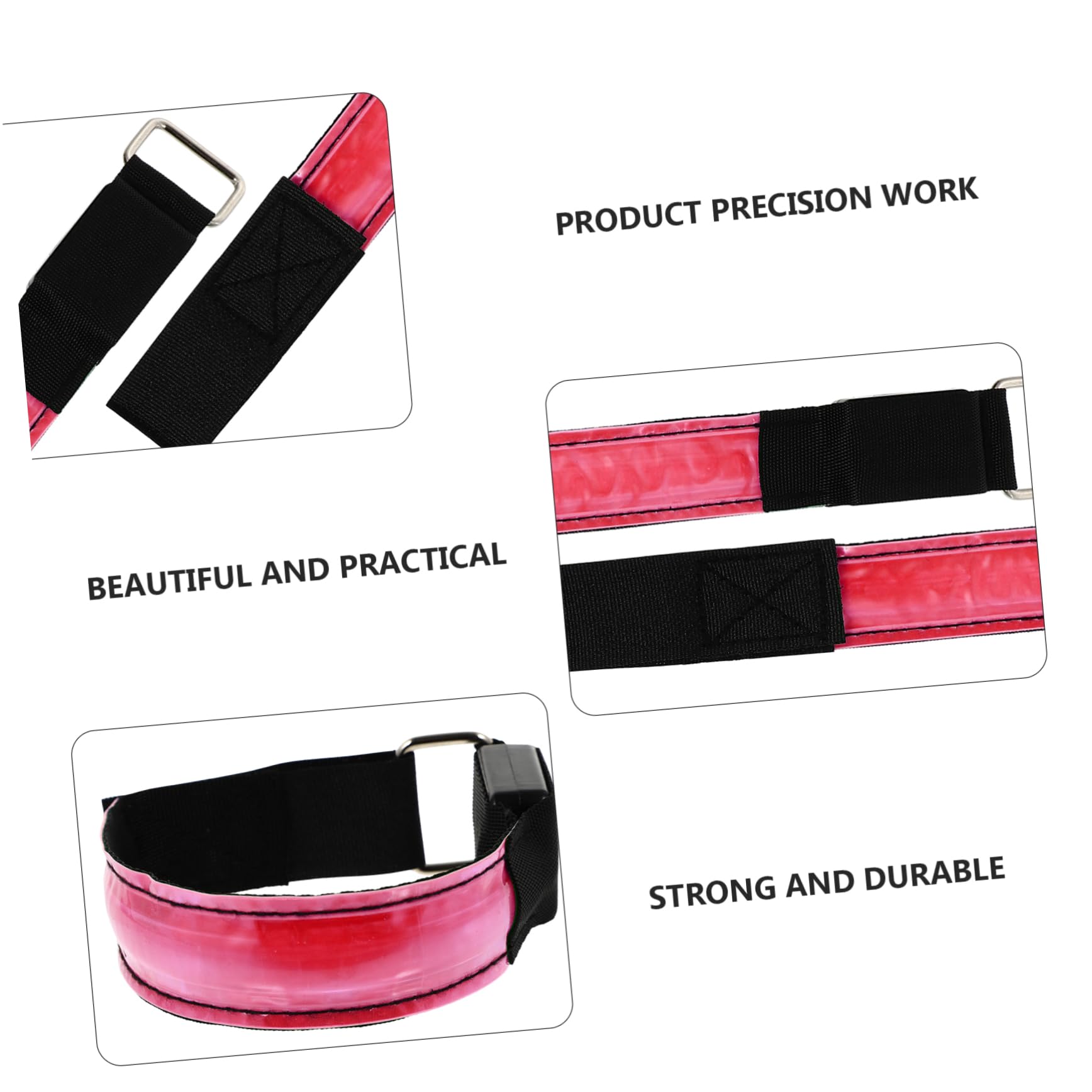 KOMBIUDA 2Pcs LED Armlet Reflective Night Running Wristband High Visibility Glowing Armbands for Safety Outdoor Activities Durable Material for Comfortable Use