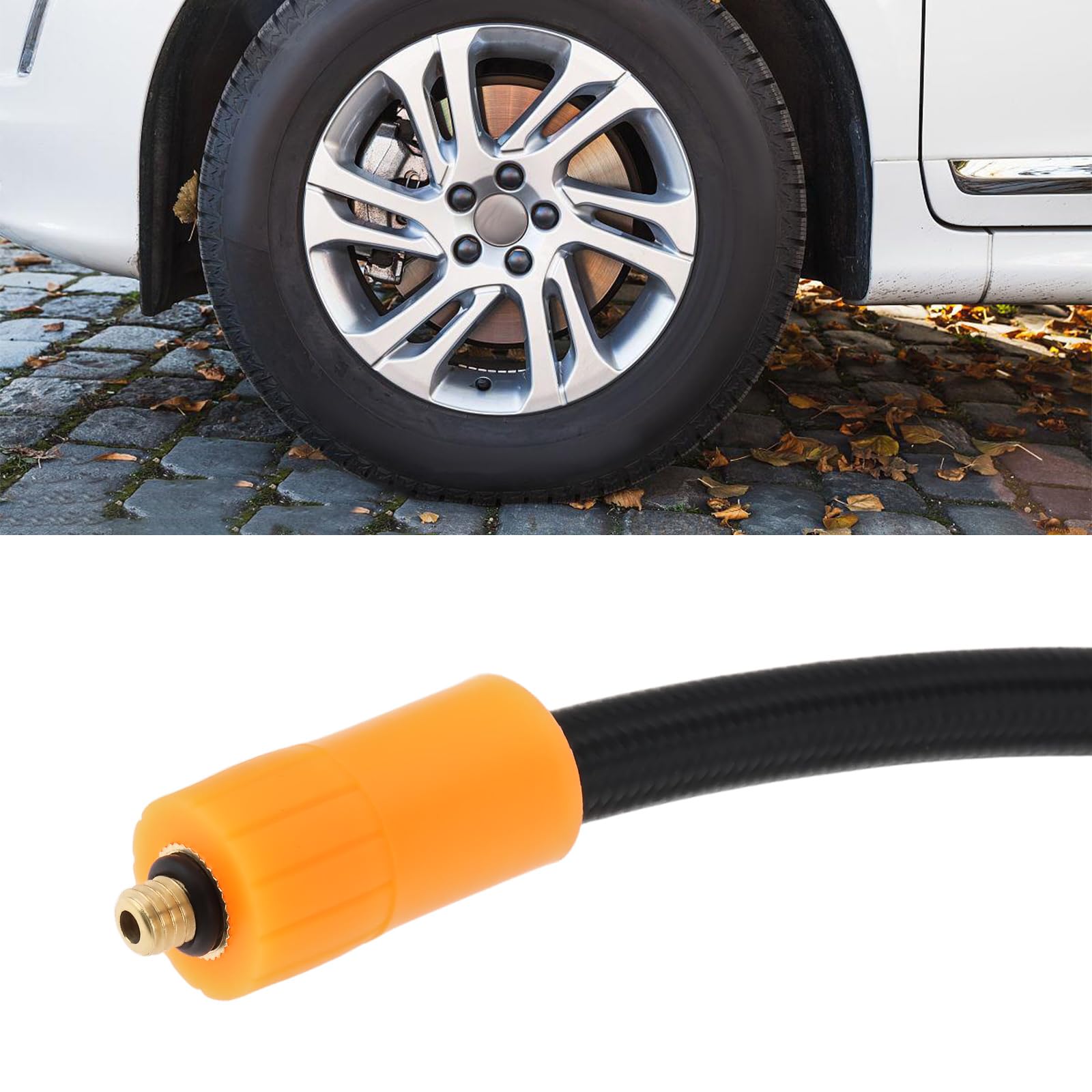 M6 Wąż do pompy powietrza do opon Adapter długość 40cm do uchwytu na klips do dyszy do opon Pompa powietrza do opon samochodowych, motocyklowych, rowerowych