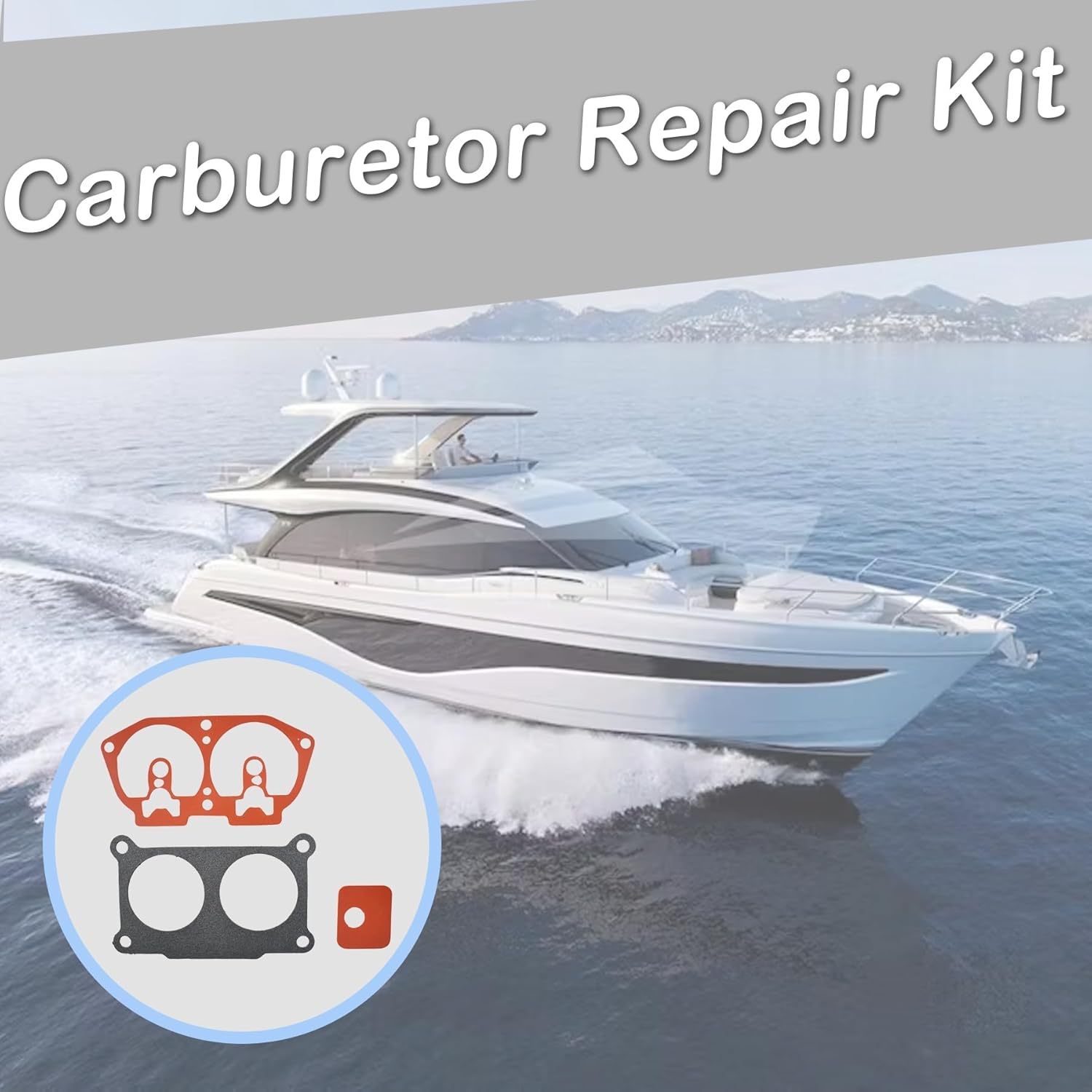 2 Pcs Carburetor Carb Repair Kits replacement for Yamaha Outboard V-4 115 130hp 1986-1995