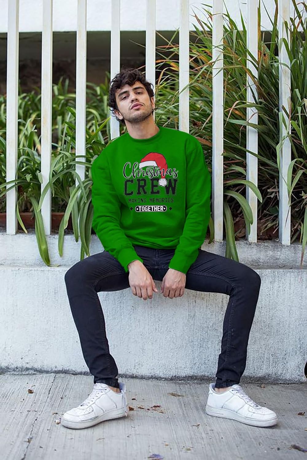 NANYUAYA Matching Christmas Sweatshirts for Couples Unisex Xmas Holiday Sweater Funny Santa Long Sleeve Pullover Tops - Image 4