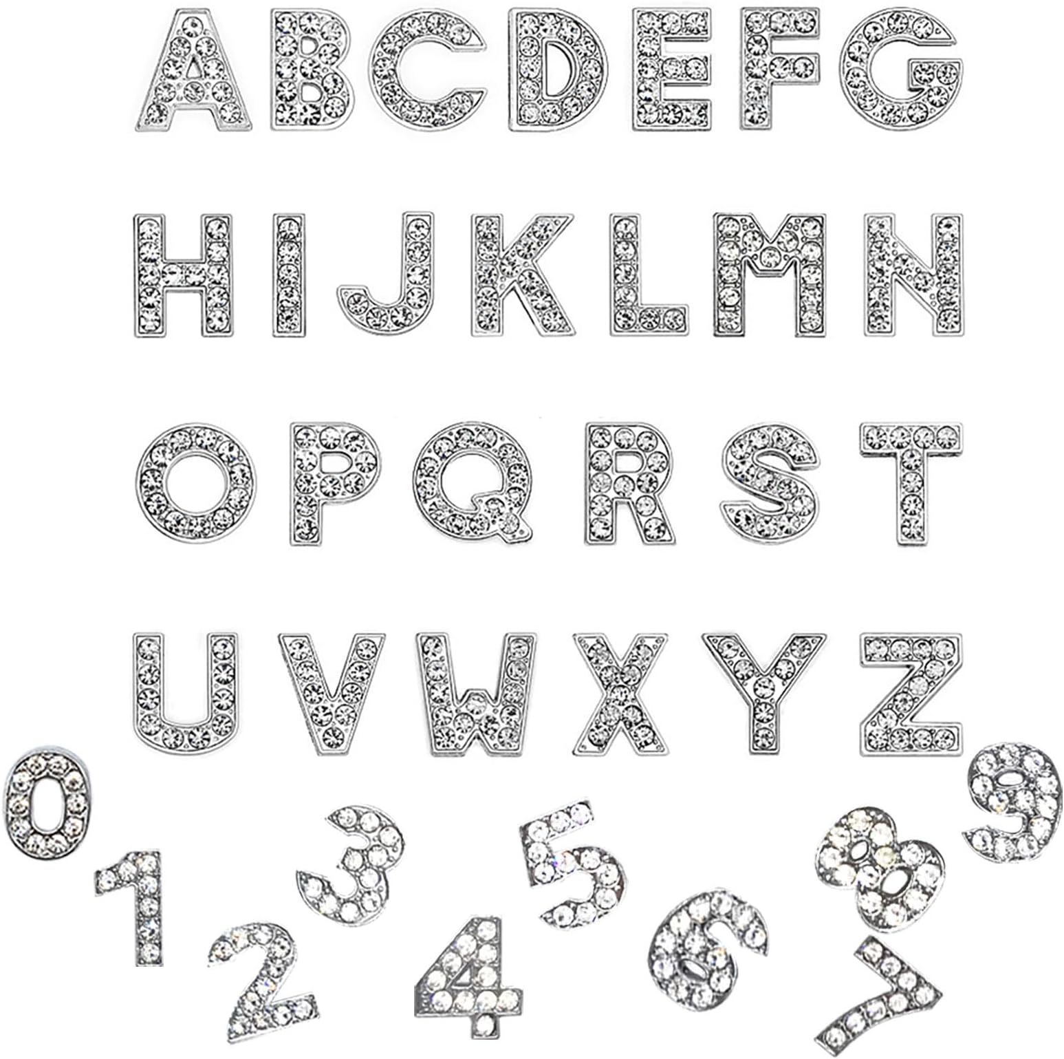 36pcs Shoes Charms Letters Bling Alphabet ABC-Z Characters, Different Shoe Charms for Shoe Decoration Shoes Pins for Clog Sandals
