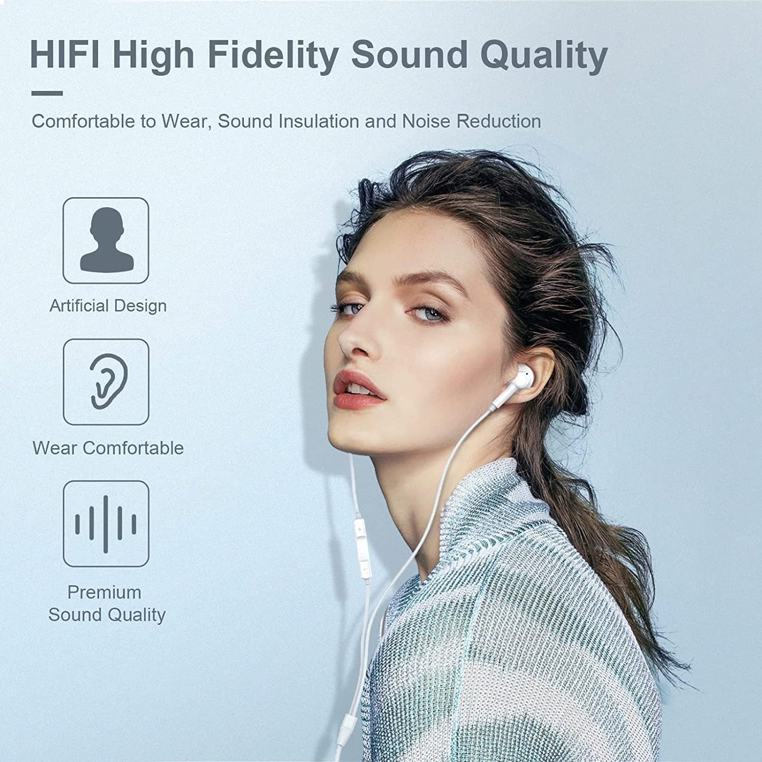 2Pack Headphones for iPhone Earbuds with Built-in Microphone & Volume Control, Wired Earphones Compatible with iPhone 14/13/12/11 Pro Max/Xs Max/XR/X/7/8 Plus — view 6