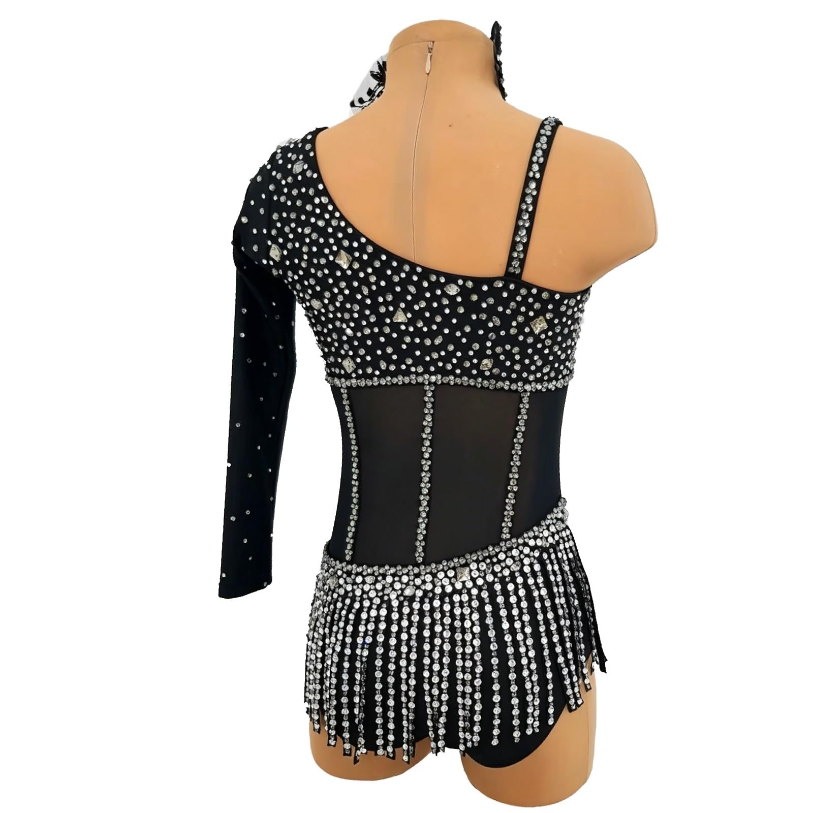 Lyrical Dance Dress Z Pojedynczym Rękawem Dla Dziewczynek I Kostiumów Na Występy. Damski Trykot Gimnastyczny