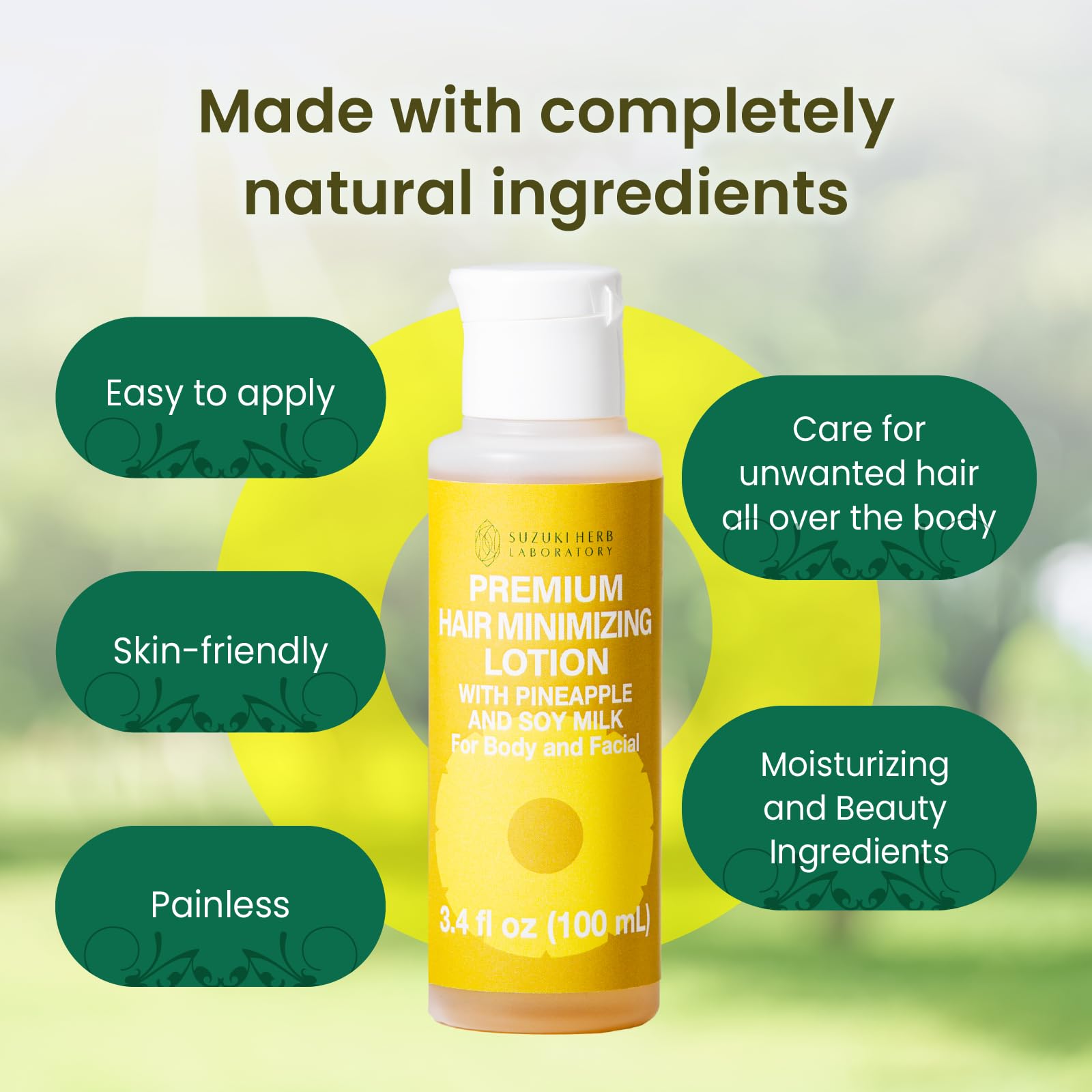 Amazon.com : SUZUKI HERB LABORATORY Premium Hair Minimizing Lotion