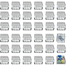 50 Pcs 1x1x0.6 Inch Small Plastic Boxes, Mini Square Storage Box with Lid Tiny Beads Boxes for Jewelry Earring