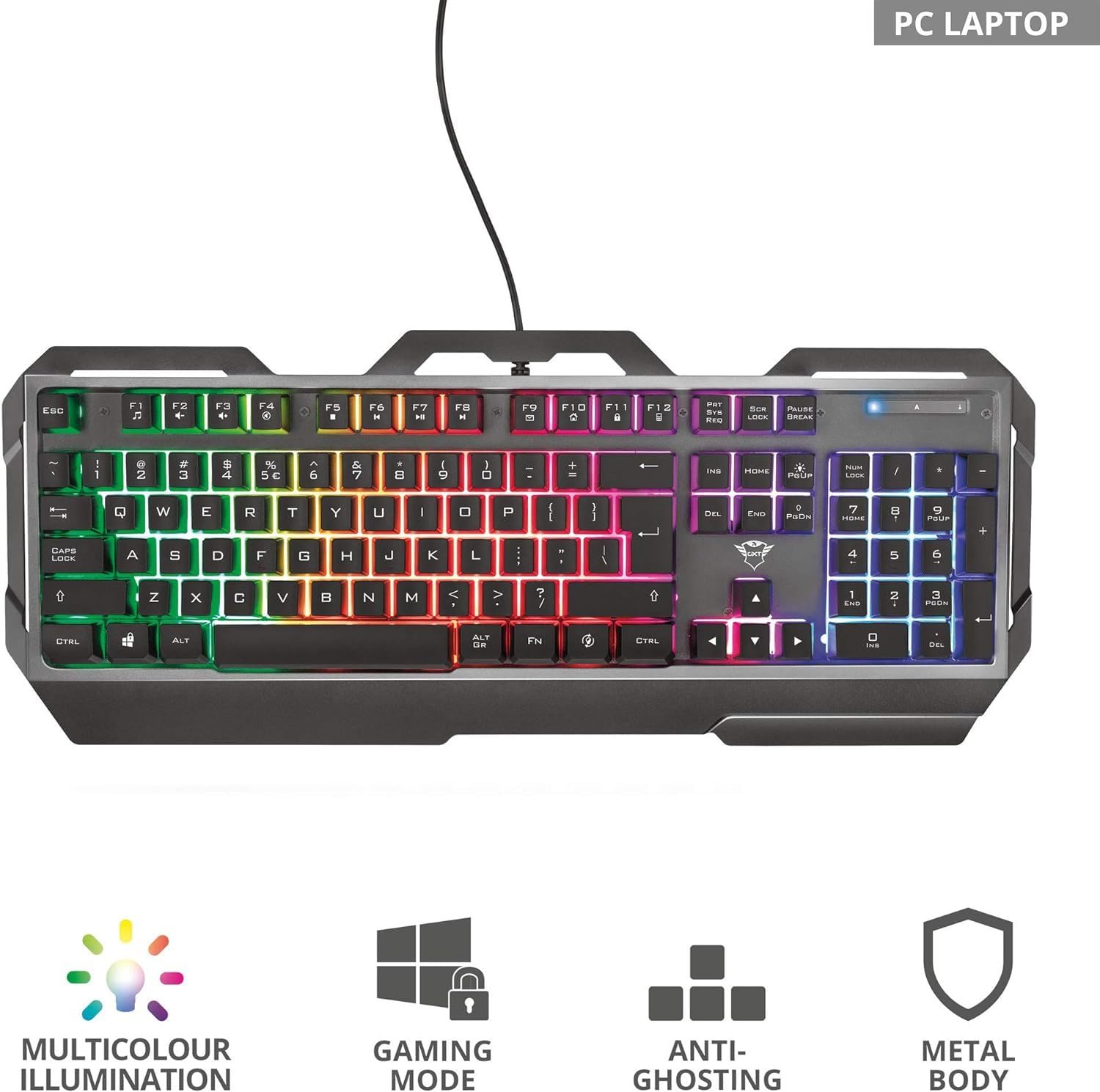 Trust Gaming GXT 856 Torac Metal Gaming Keyboard with UK Layout
