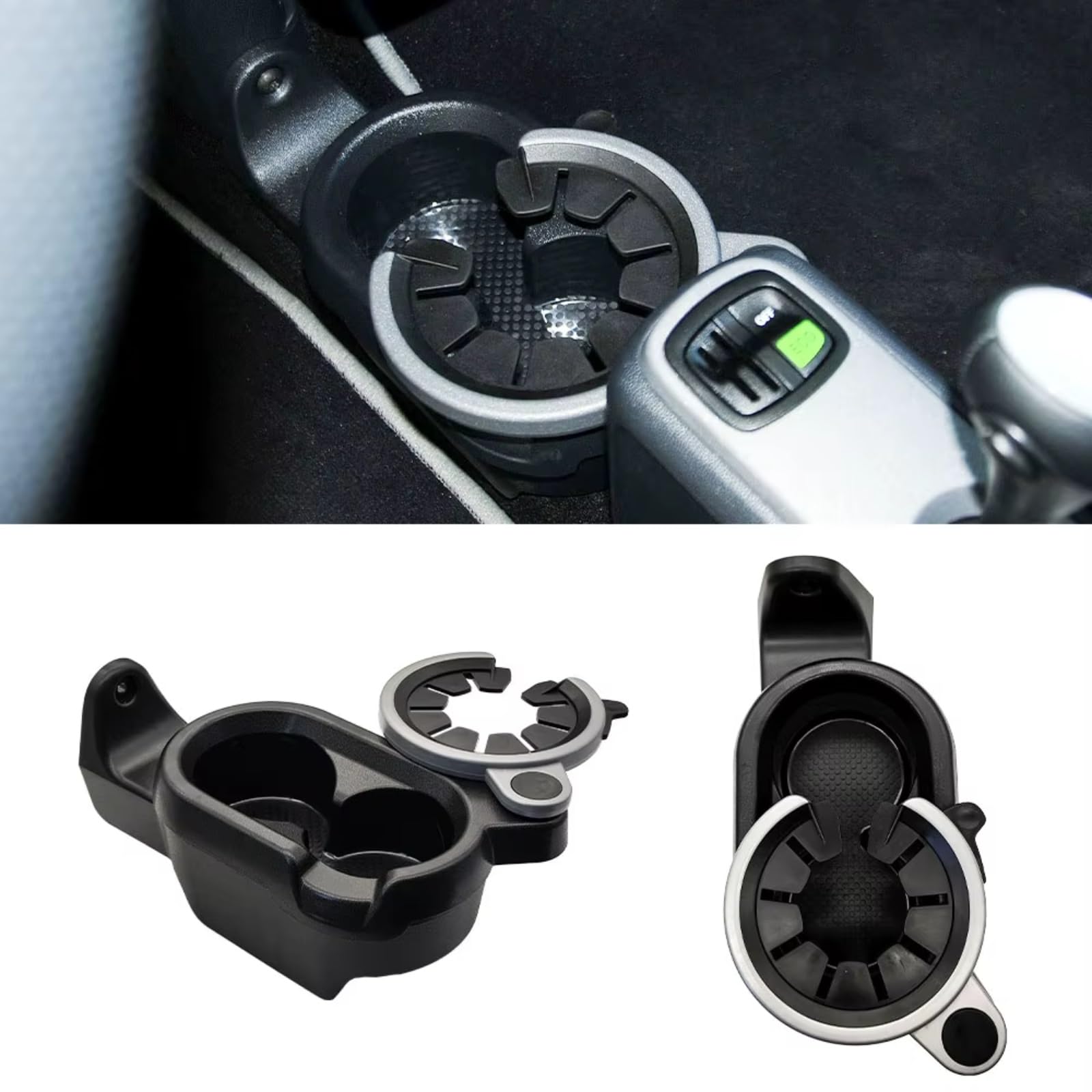 Auto Innenraum Zubehör Compatibile Con Benz Per Smart Fortwo 2007 2008 2009 2010 2011 2012 2013 2014 2015 Supporto Per Bevande Auto Supporto Tazza Console Centrale Doppio