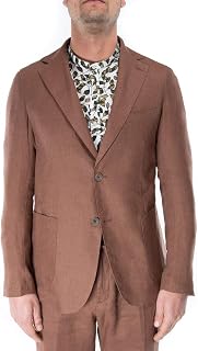 Chaqueta de hombre de lino marrón