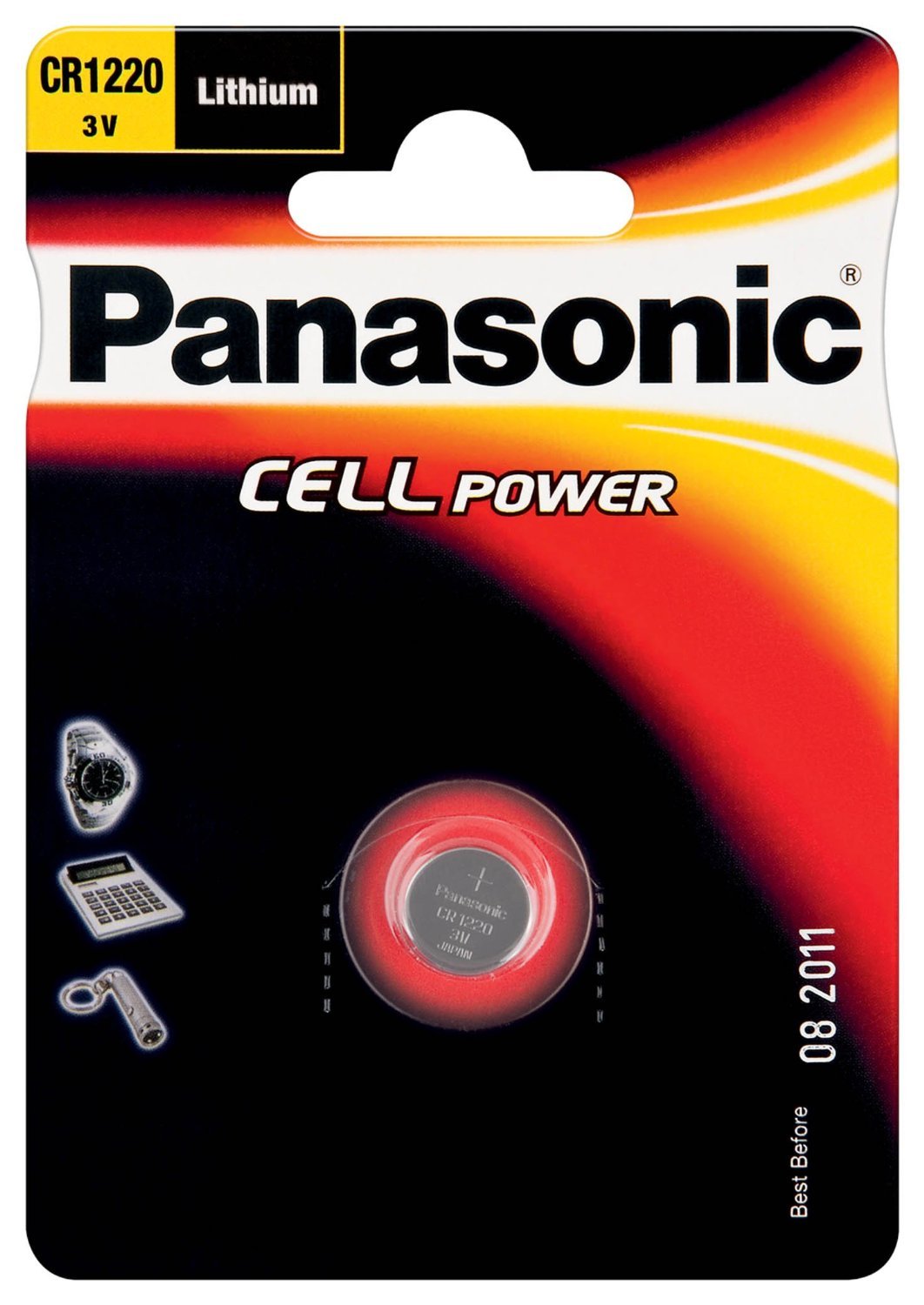 PANASONIC Pile Bouton Cell Power CR1220 Lithium 3 V