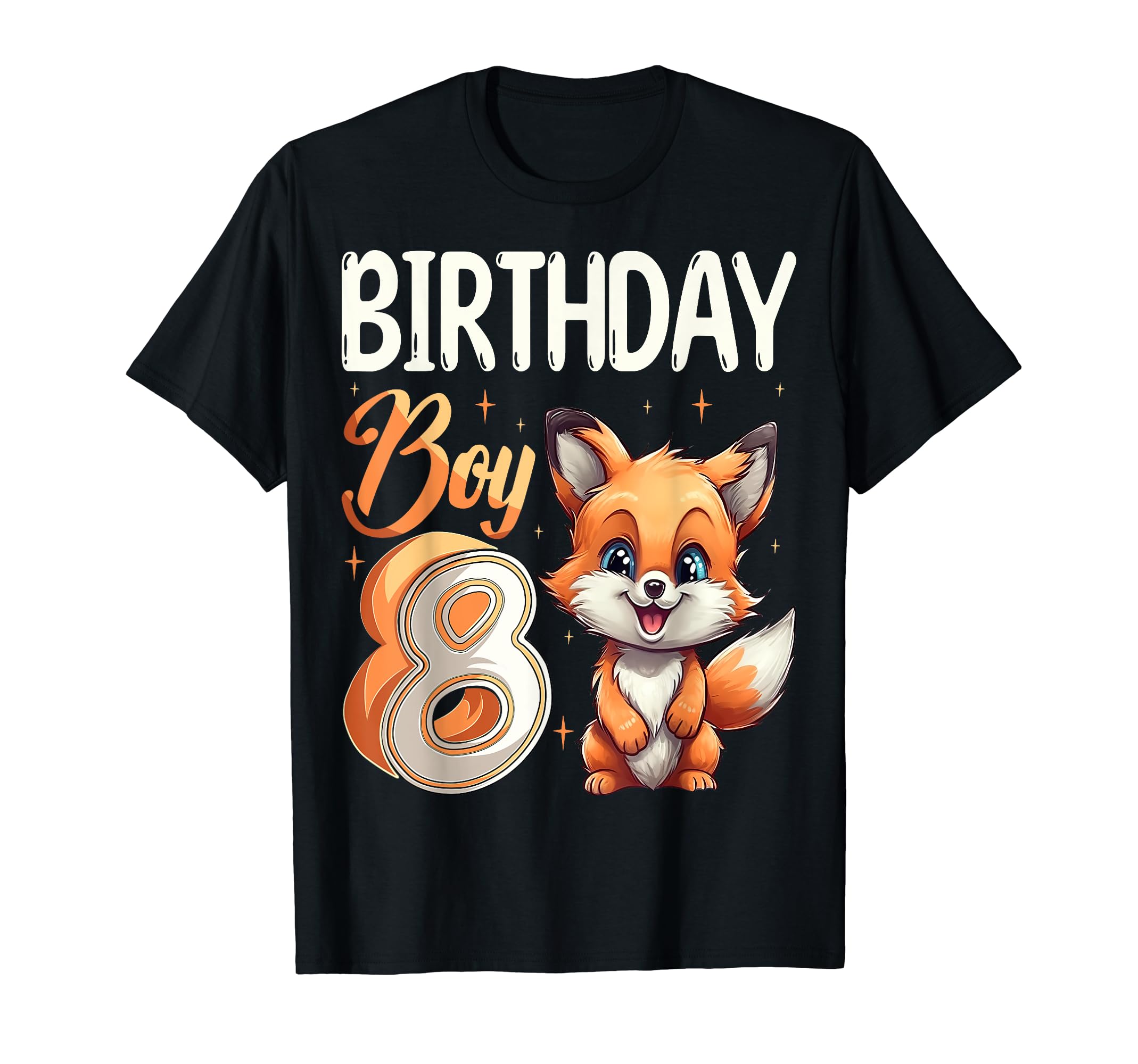 Entzückender Fuchs 8. Geburtstag Langarmshirt - Mit Krone & Blumen Design