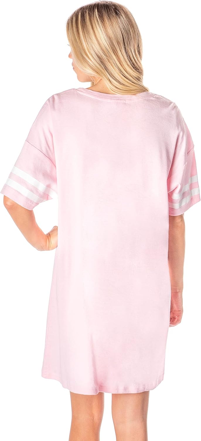 INTIMO Barbie Womens Classic Oversized Retro Boyfriend Tee Nightgown Sleep Pajama Shirt - Image 2