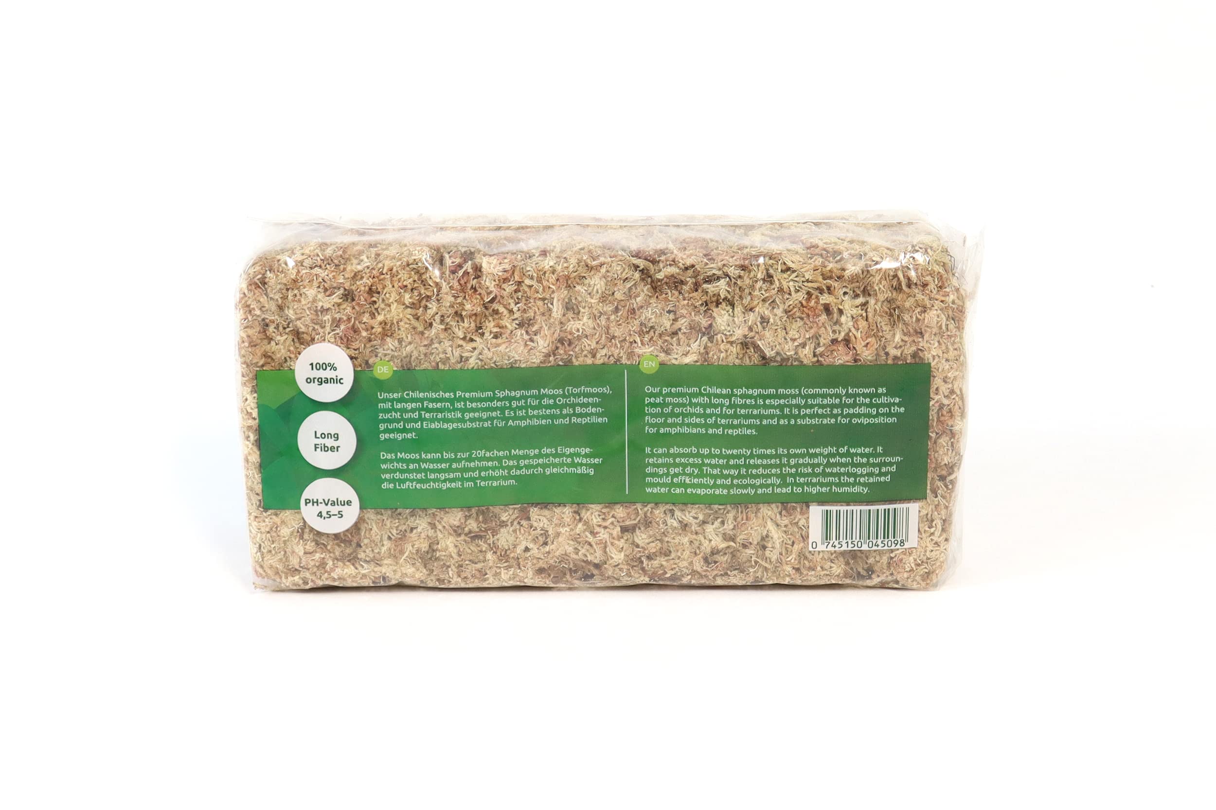 Sphaigne de sphaigne pour Terrarium et orchidées du Chili 150 g à 5000g (1x150 g)