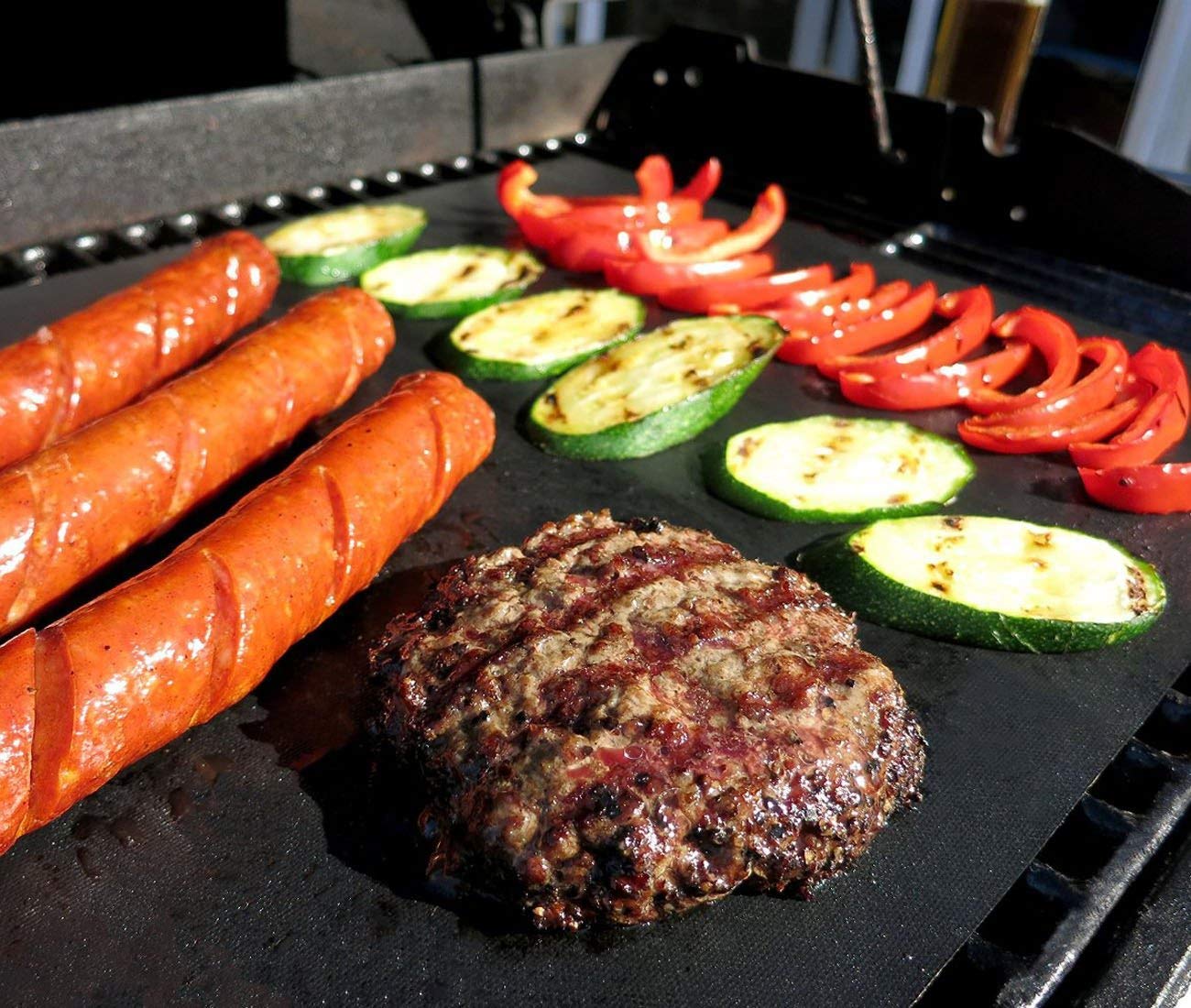 Tappetini Barbecue Antiaderenti - Set 5 Pezzi In Teflon Per Griglie A Gas, Carbone O Elettrico - Foto 6