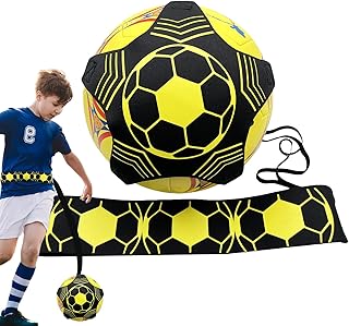 サッカーフットボールトレーナー,スポーツ 用具 練習 用 ウエスト ベルト - サッカーキックスロー練習,屋内 屋外 ガレージ ガーデン 中庭 遊び場 ボールフィールド 用