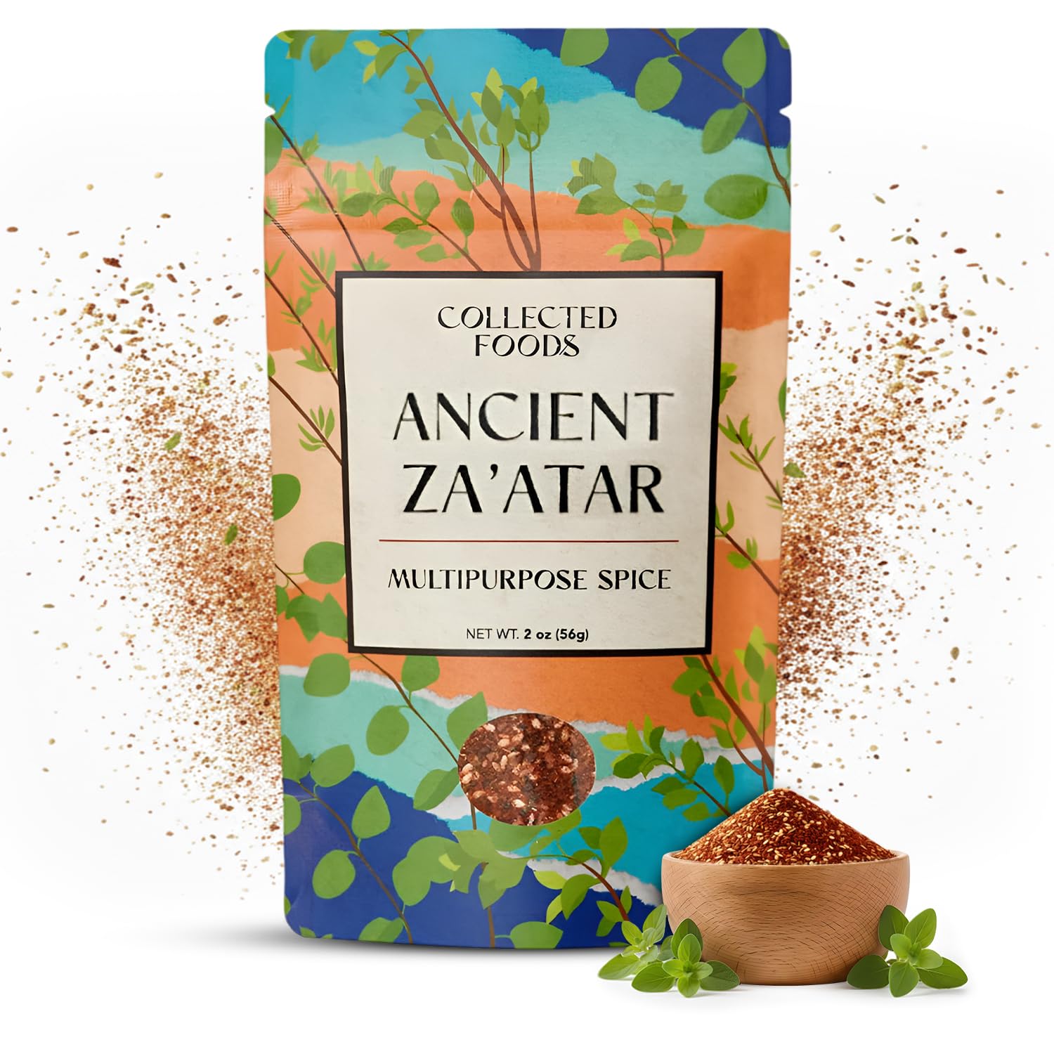 Premium Za’atar Spice Blend, NY Chef Crafted, Small-Batch Middle Eastern Seasoning with Sumac Spice, and Sesame Seeds, 2 oz, Vegan Gluten Free