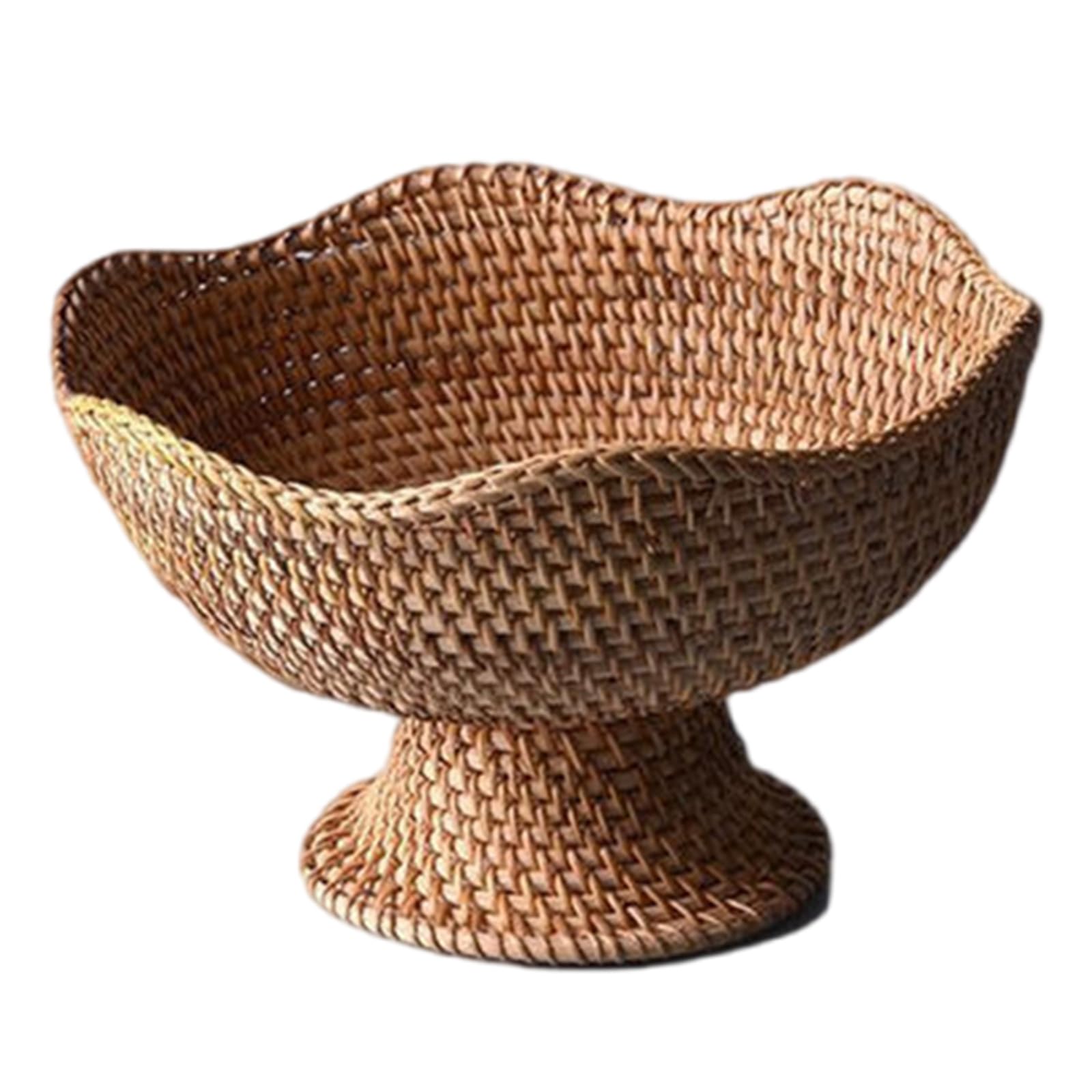 APGLSXY Interlaced Bread Storage Basket Ventilated Treat Tray for Fruits Puddings Dining Table Organization Home Deck Tray