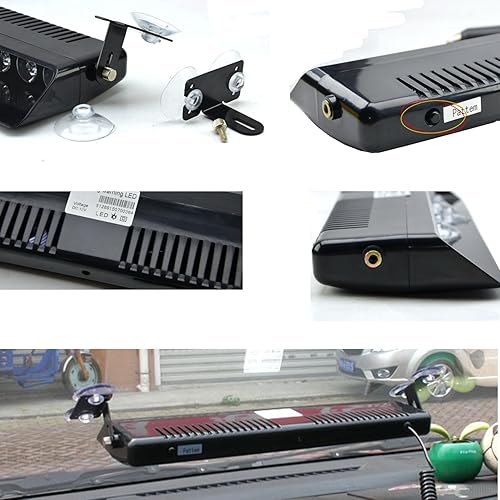 Miniatura 2 de 12 LED parabrisas luz de advertencia 12W 12V tablero interior coche camión emergencia estroboscópica luz flash (azul)