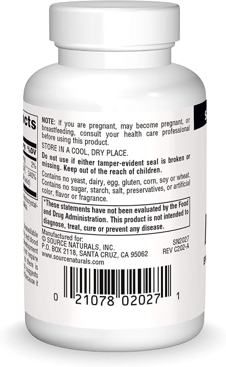 Source Naturals MegaFolinic 800mcg - 60 Tablets