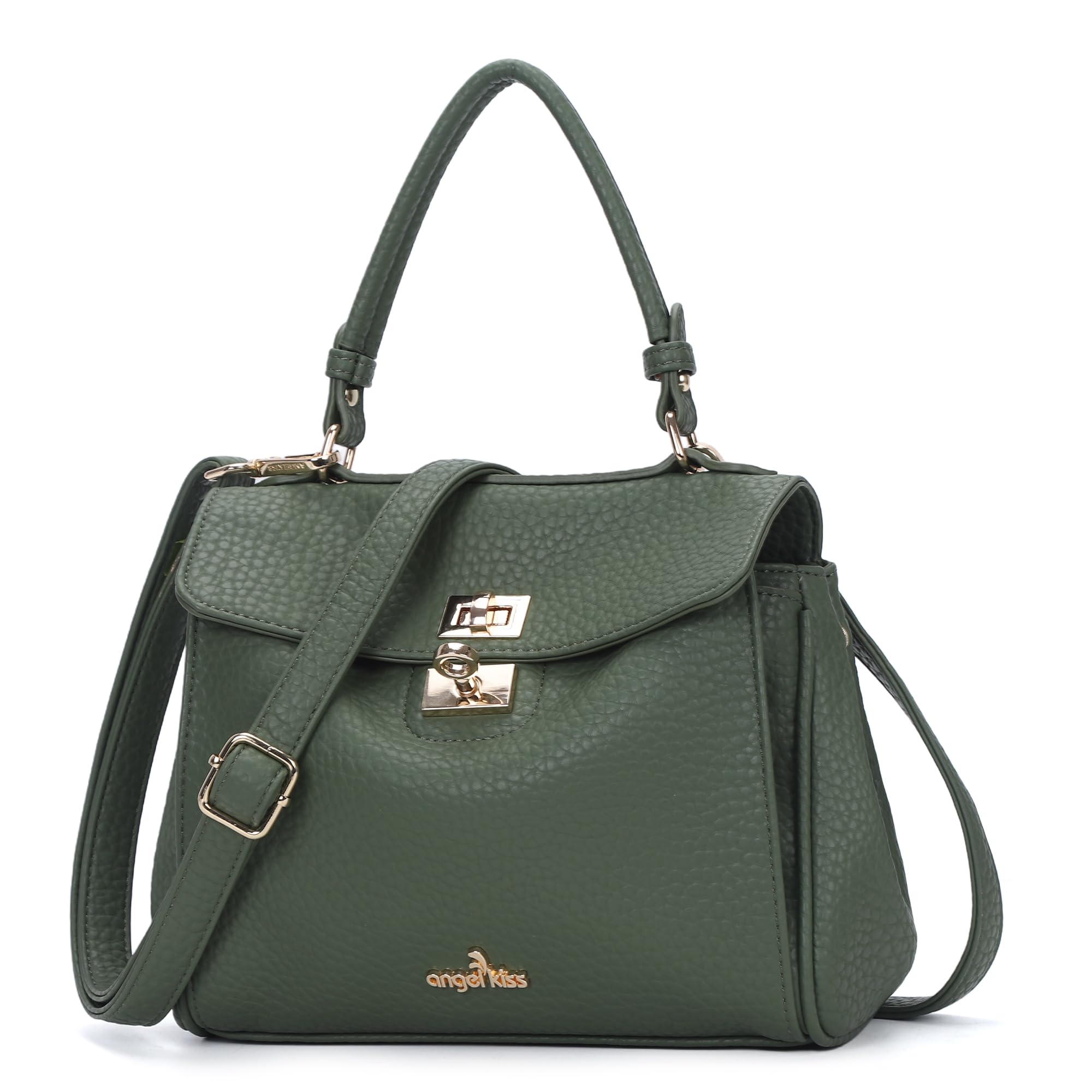 Angel Kiss Small Top Handle Satchel Purses and Handbags for Women Soft Vegan Leather Tote Shoulder Bag
