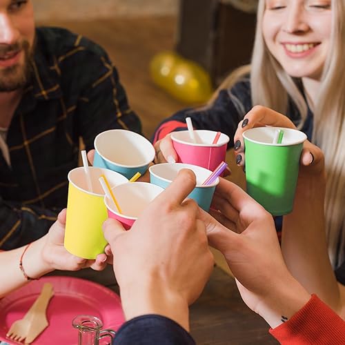 Miniatura 7 de Paquete de 600 vasos de papel kraft de 3 onzas, tazas de café café espresso, vasos desechables para lavamanos, vasos de papel pequeños para baño,