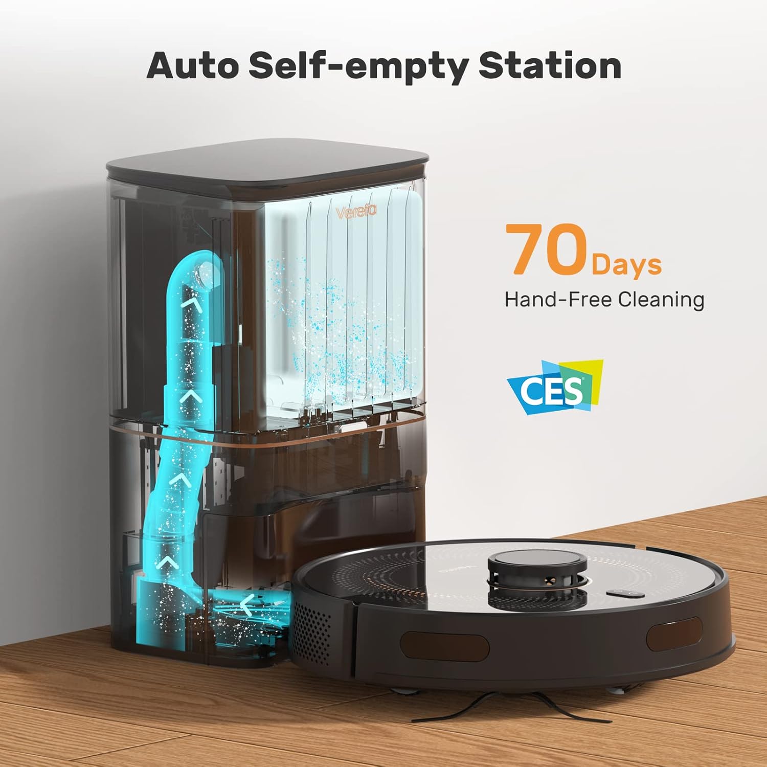 Verefa L11 Pro Robot Vacuum Self Emptying, LiDAR Navigation Robot Vacuum Cleaner, Up-to 210Mins Runtime, 2700Pa, Carpet Detection, Smart Mapping, App Control, Compatible with Alexa, Ideal for Carpet -