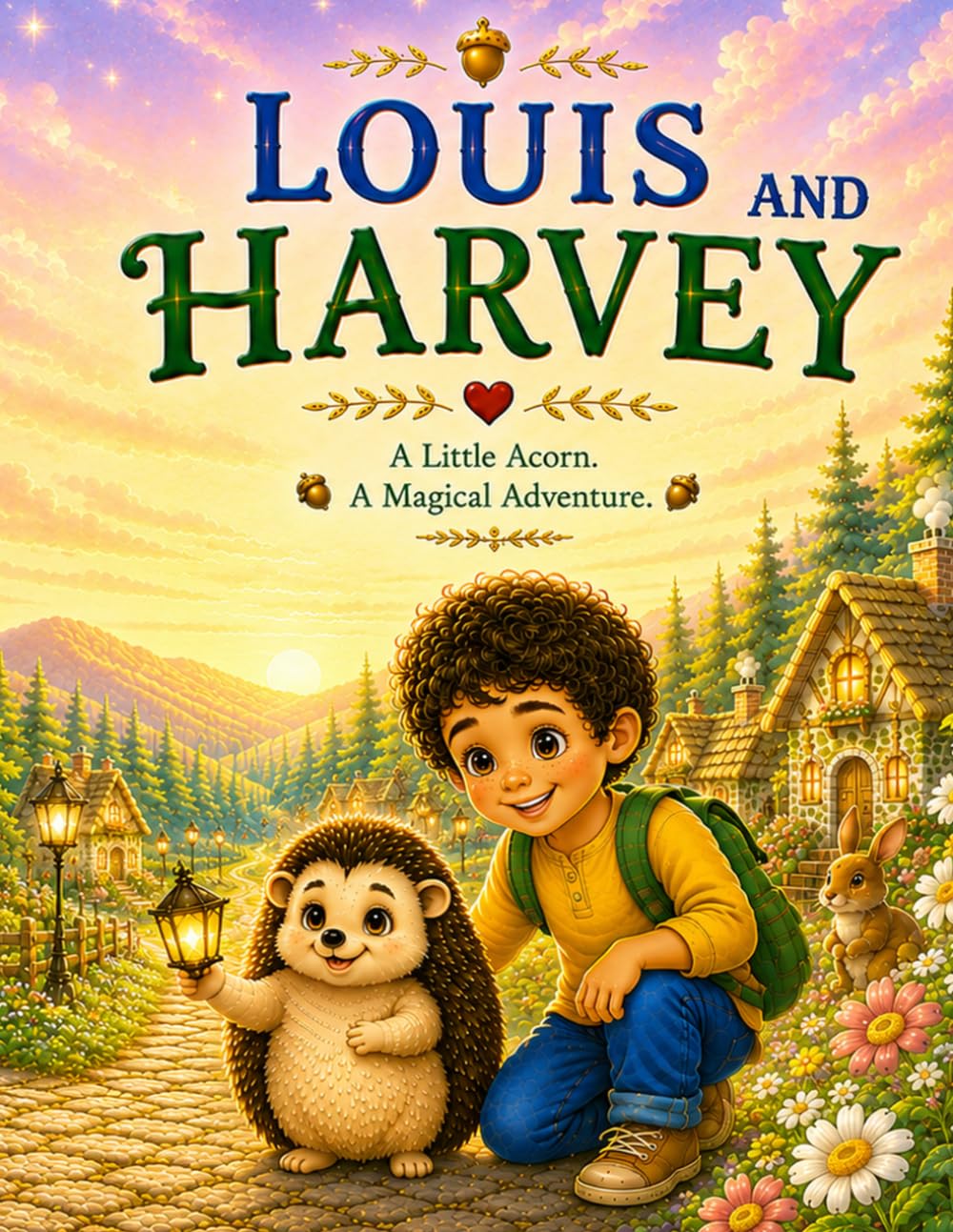 Louis the Hedgehog and Harvey's Big Adventure: A Magical Read-and-Colour Storybook for Children