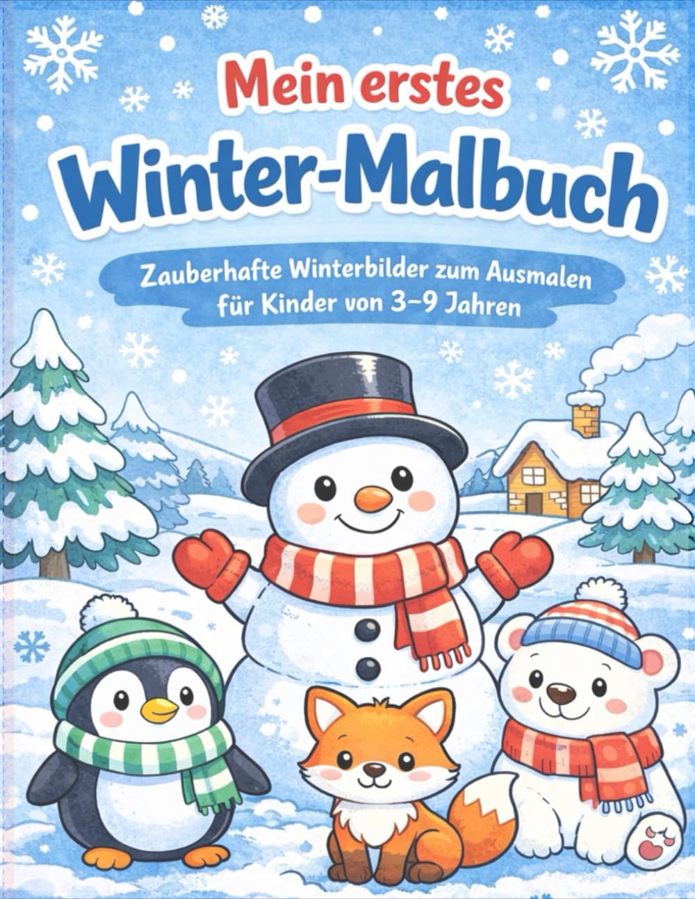 Mein erstes Winter-Malbuch: Zauberhafte Winterbilder zum Ausmalen für Kinder von 3–9 Jahren