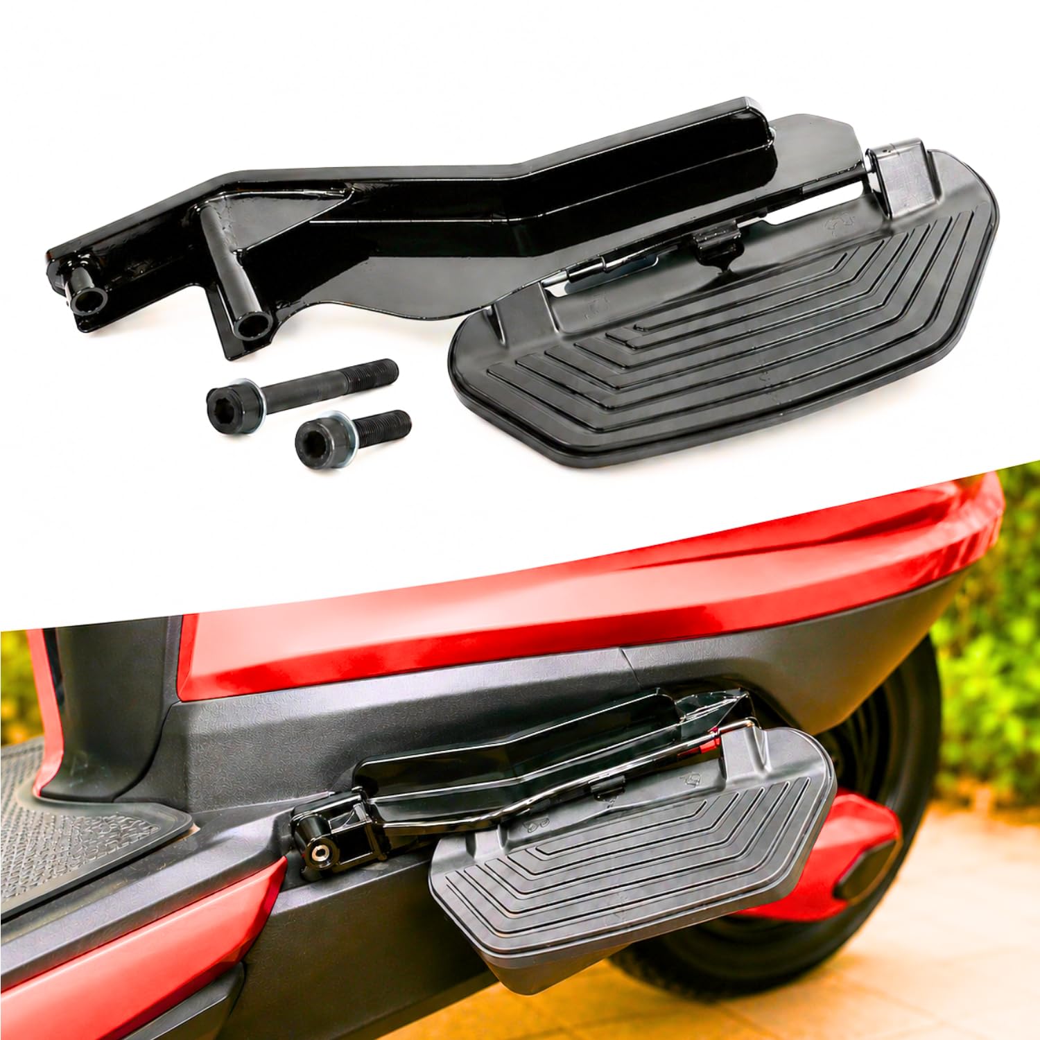 foot rest stand for ather rizta 450x & 450s | foldable design, anti-slip grip, 3-layer rust coating, heavy duty iron rod, easy installation