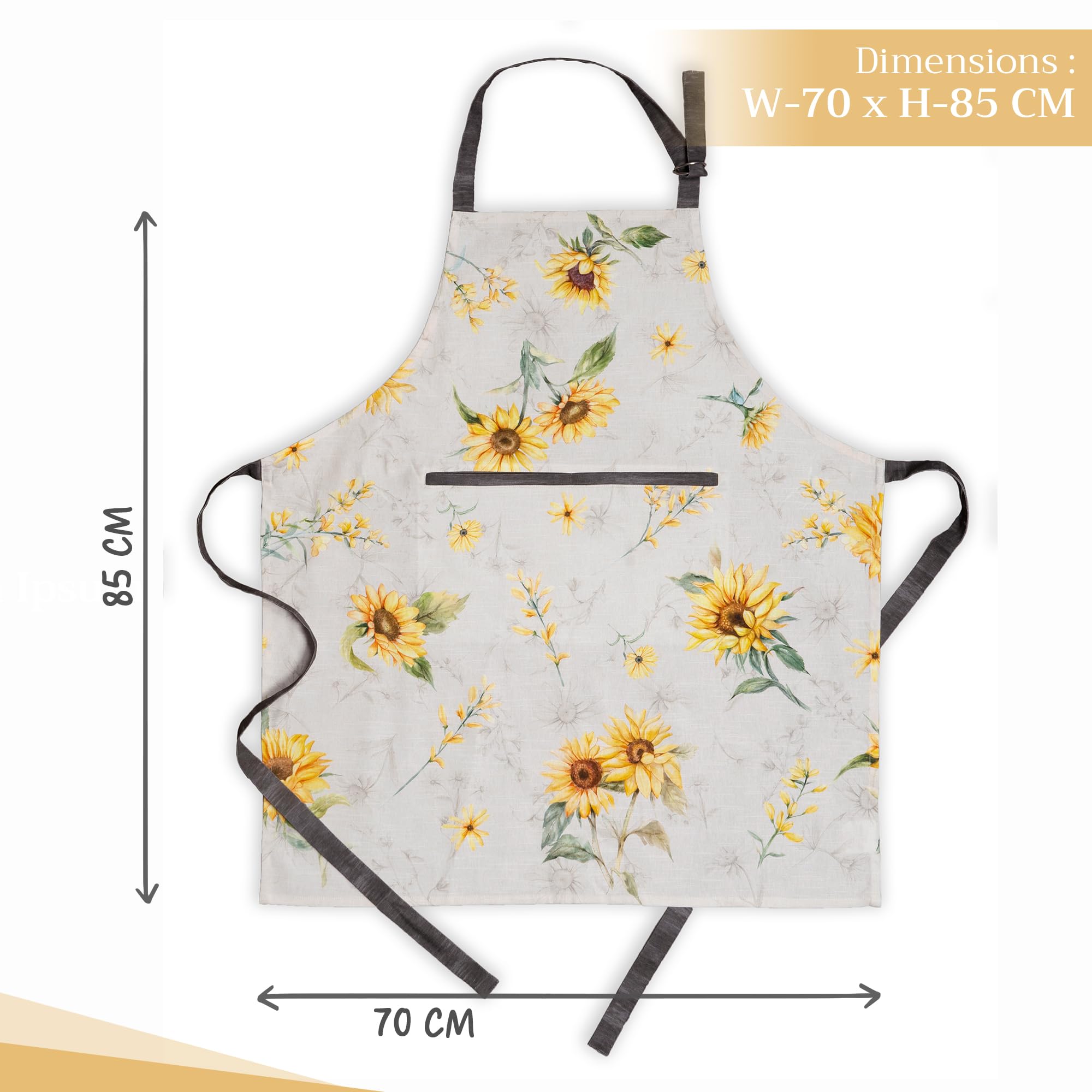 Maison d' Hermine 100% Cotton 1-Piece Kitchen Apron for women with Pocket Chef Apron and Mothers Day Gifts - Image 4