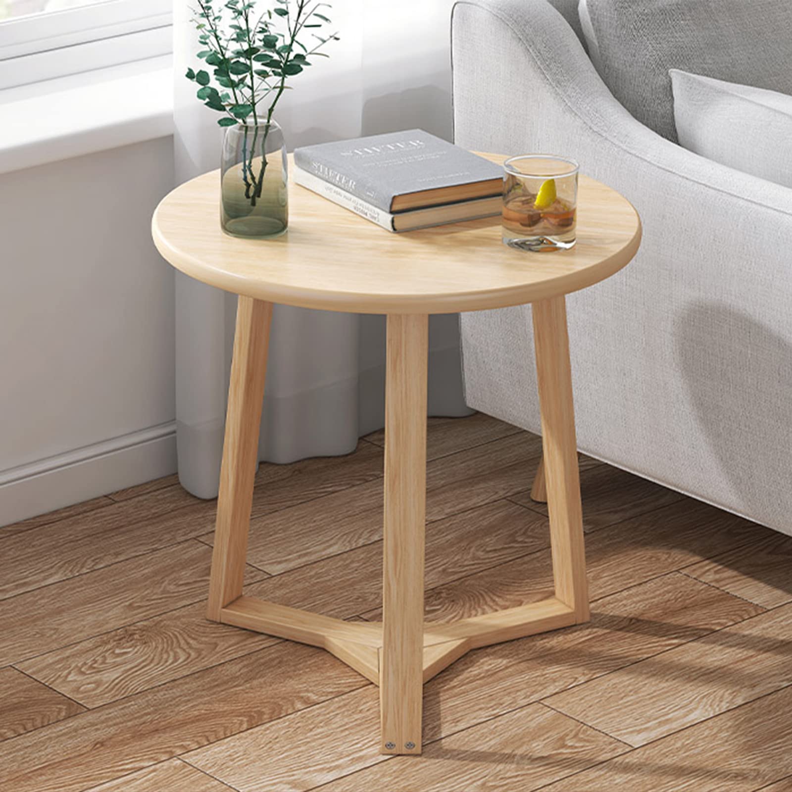 フェンディ ballet small table ZXFDM End Table, Solid Wood Round Coffee Tables Modern Minimalist
