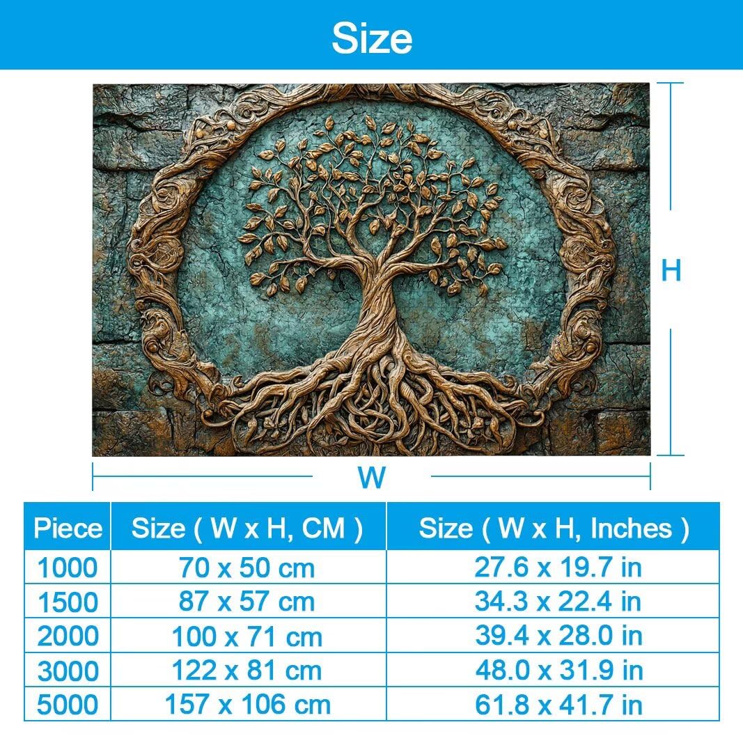 Puzzle Árbol del Mundo, Puzzle 5000 Piezas para Adultos, Regalo Mujer -2367