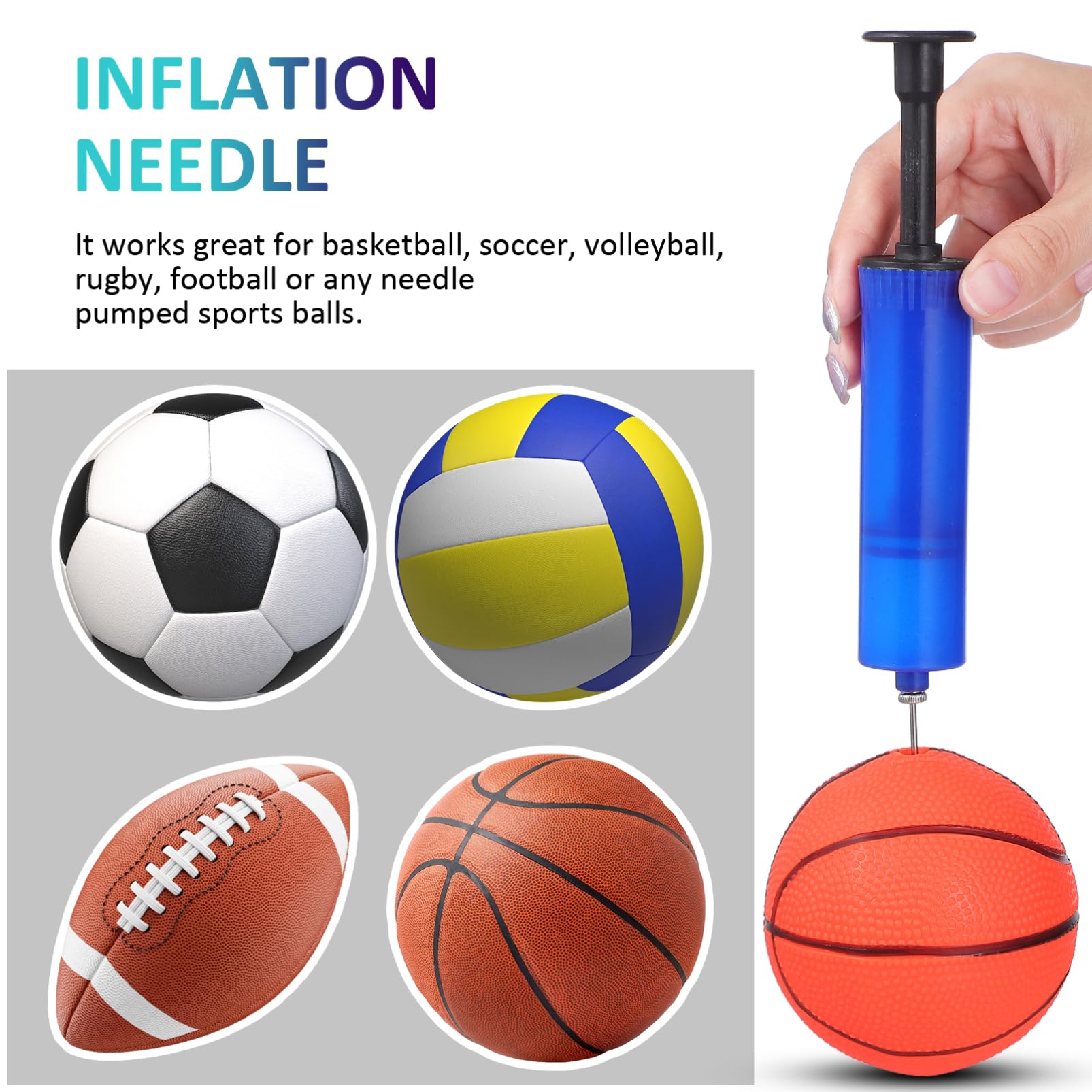 UPKOCH Agujas De Inflación para Balones De Agujas Multifuncionales para Baloncesto Fútbol Y Voleibol Compatible Mayoría De Efecto De Inflado Material Seguro Y