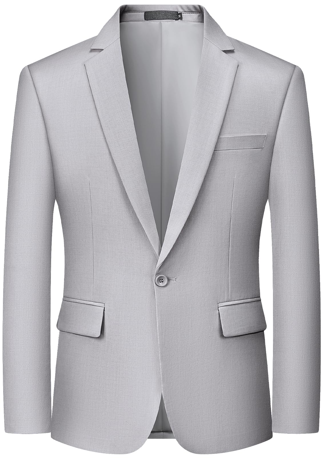 MAGE MALE Men's One Button Suit Jacket Elegant Solid Color Blazers Slim Fit Lightweight Sport Coats Blazer