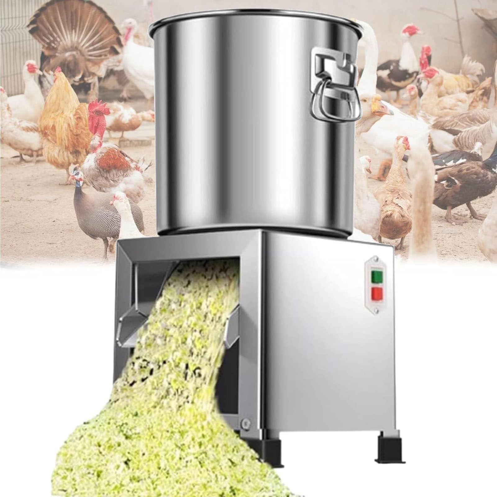 JozyJul Small Household Poultry Feed Processor,1800w breeding crusher, Commercial Food Processor,Poultry Feed Processor,for chopping vegetables and fruits such