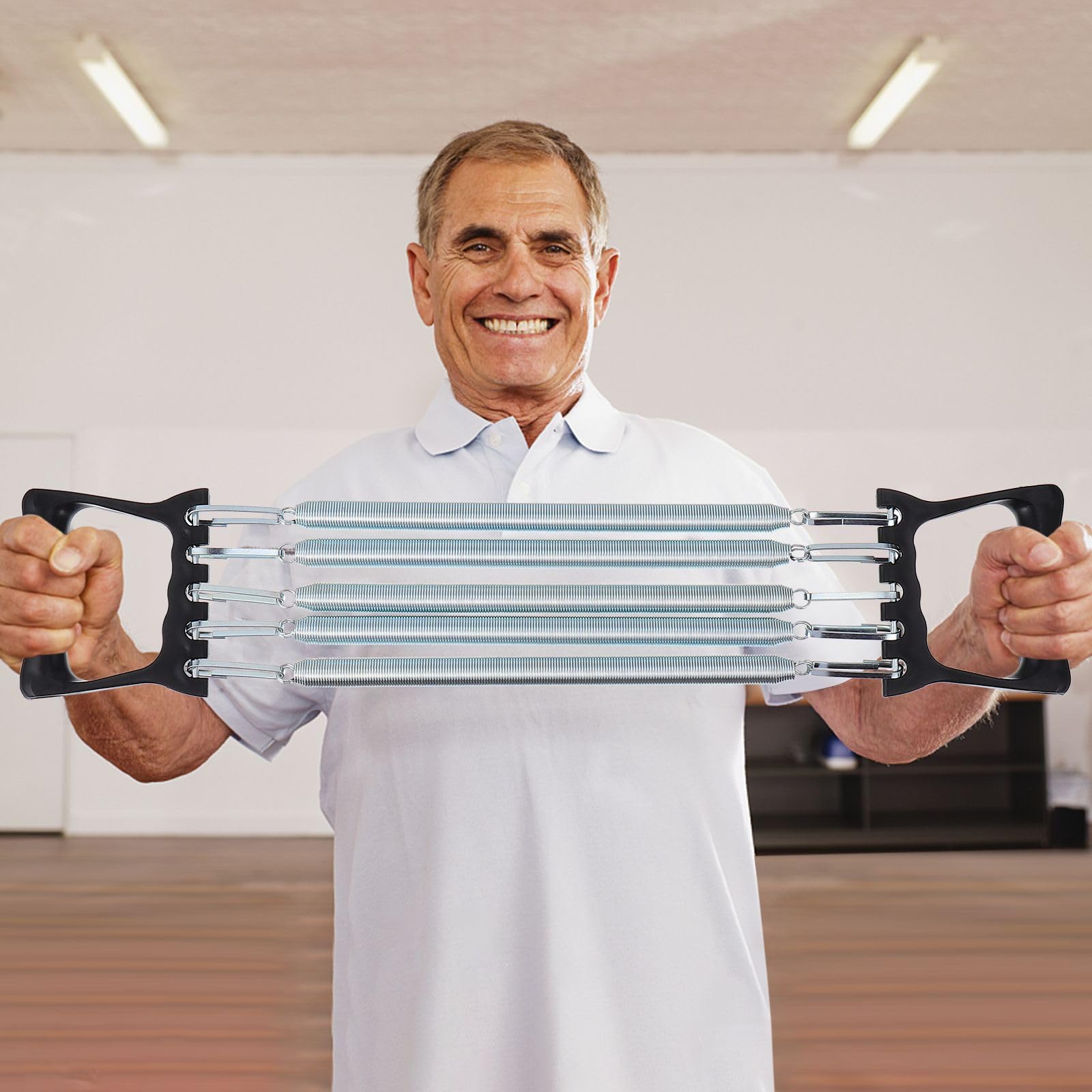 BESPORTBLE Estensore Toracico a Molla con Manico Antiscivolo Confortevole per Allenamento Muscolare a Casa e Uso Domestico