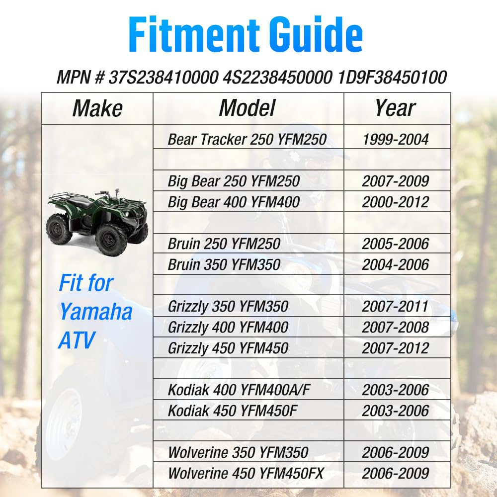 Zestaw 2 sztuk głowic kierowniczych do Yamaha Grizzly 350 400 450 Kodiak 400 450 Bruin 250 350 Big Bear 250 400 Wolverine 350 450