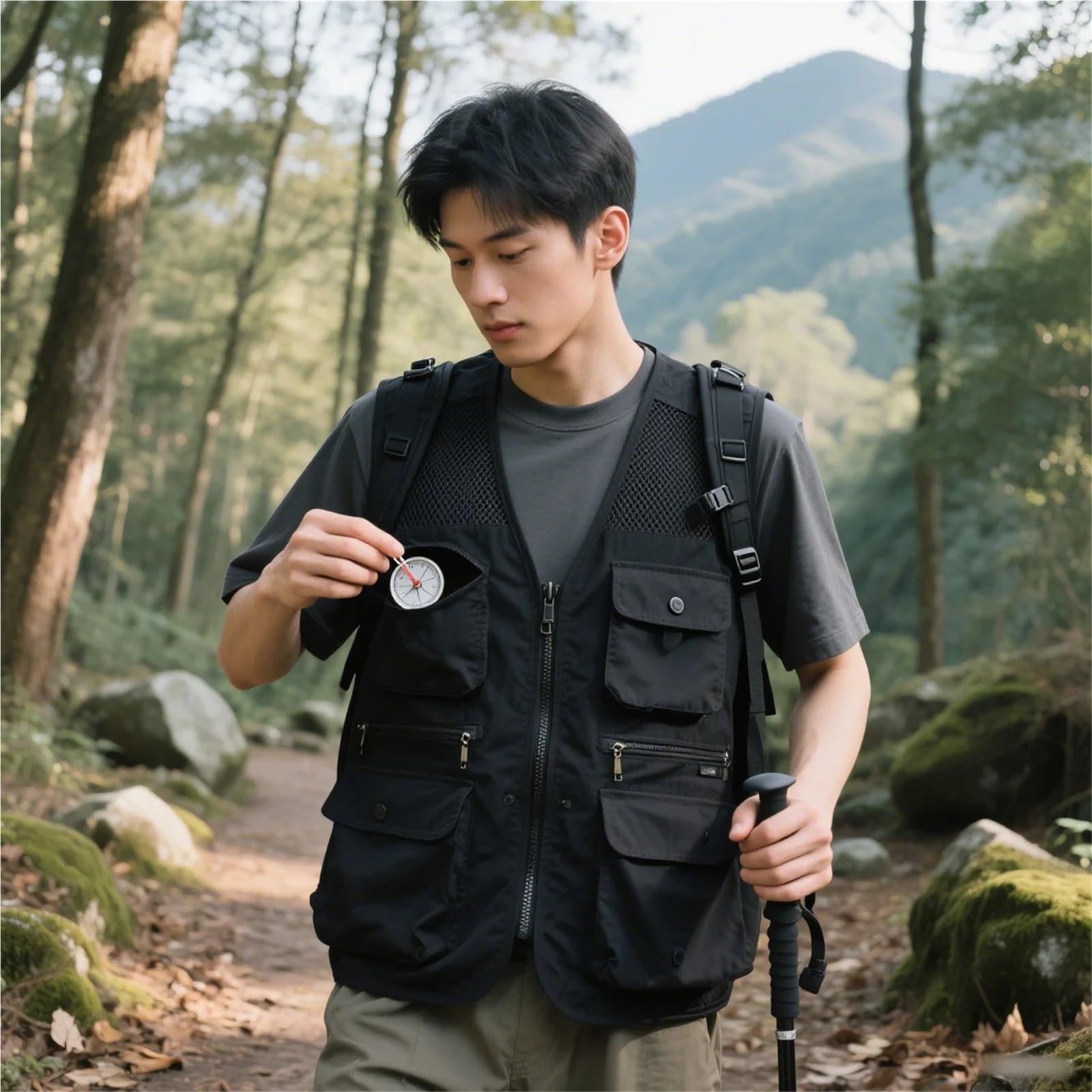 Gilet Porte-Outils Gilet de pêche multi-poches d'été