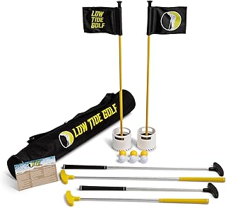 Low Tide Beach Golf Set – Family Edition with 2 Kids’ Putters – Portable Golf Club Set for Sand Play – Fun Outdoor Game for Adults & Kids – Easy to Carry, Lightweight & Durable