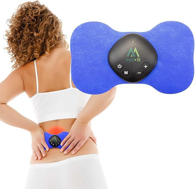 Med-Fit Wireless Rechargeable Mini TENS Machine - With Targeted Pain Relief - Professional Strength for Back, Muscle Pain, Sciatica, Neck, Knee, Arthritis, Stressed & Sore Muscles