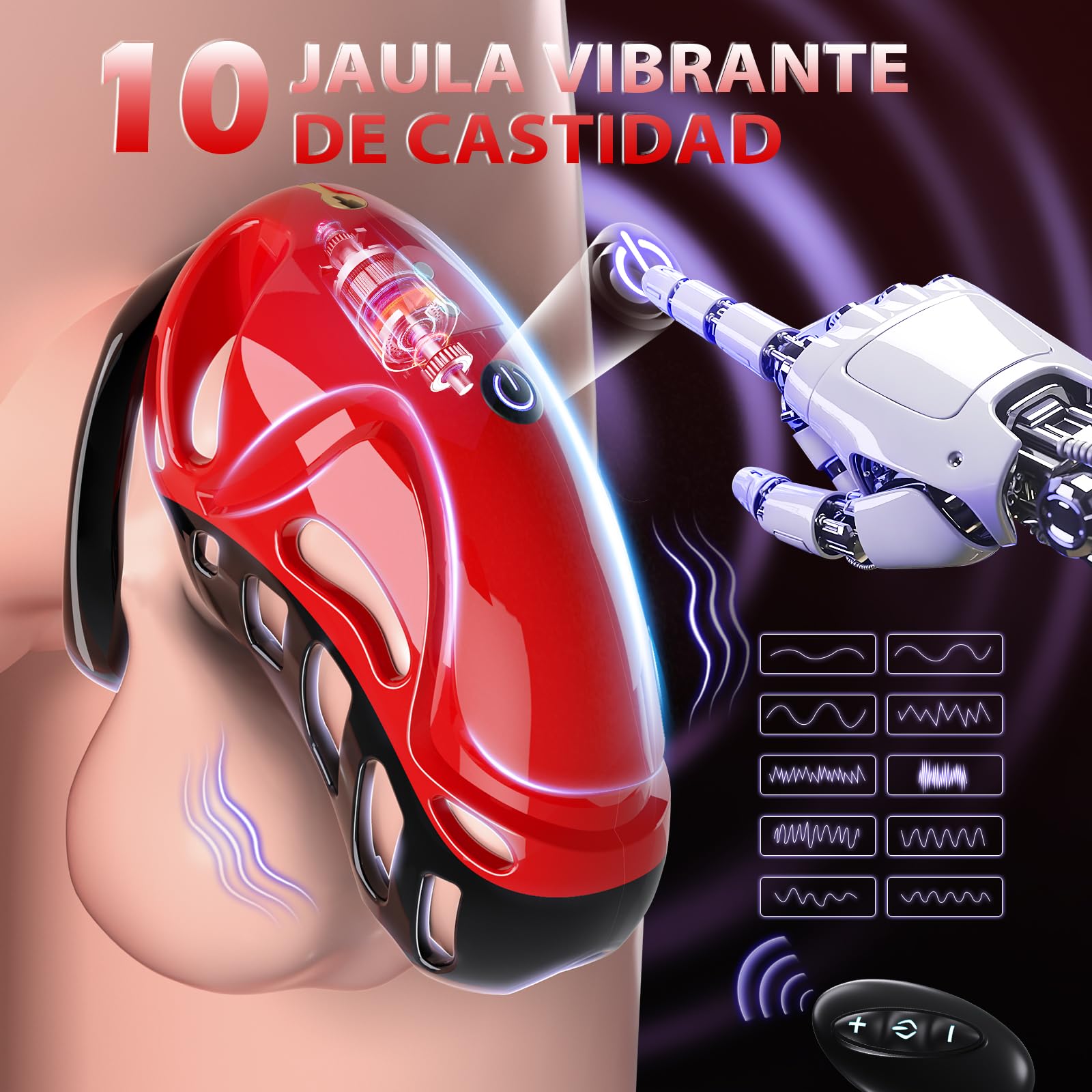 Jaulas de Pene en Bondage Juguetes Sexuales Hombre - Jaula de Castidad Masculina Nueva Versión de Gethorny con 5 Tamaños Anillos para el Pene, Jaula Castidad Hombres Gay Castigo Erección Bdsm Bondage