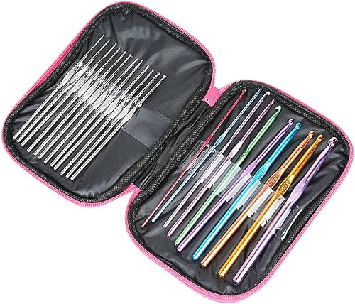 Miniatura 3 de Kit ergonómico de ganchillo para adultos principiantes agarre ergonómico suave de ganchillo, juego de 22, varios tamaños, kits de tejido para