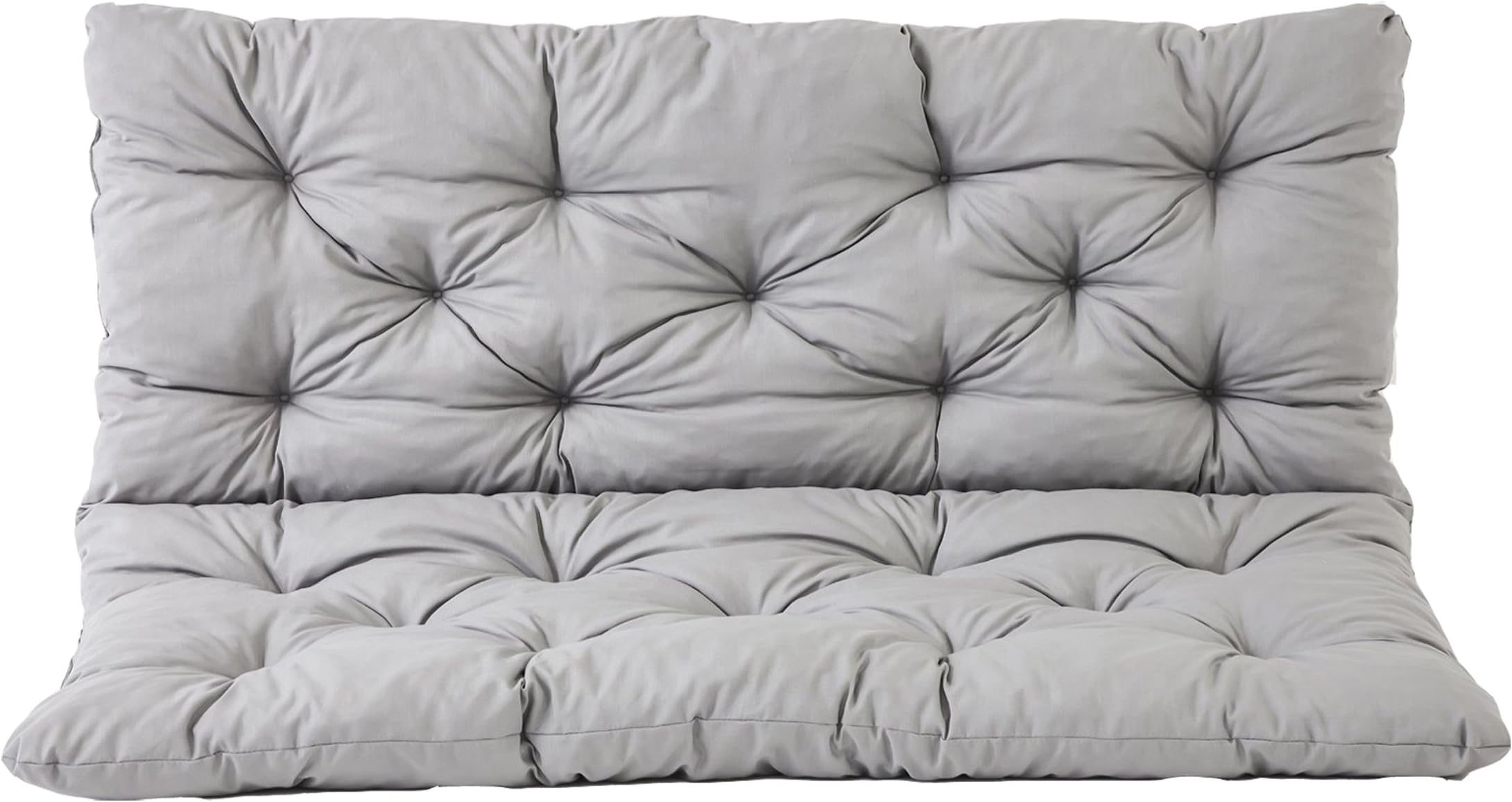 Ambientehome,Garden bench padded cushion for 3 seater bench back rest approx. 150x 98x8 cm,color : grey