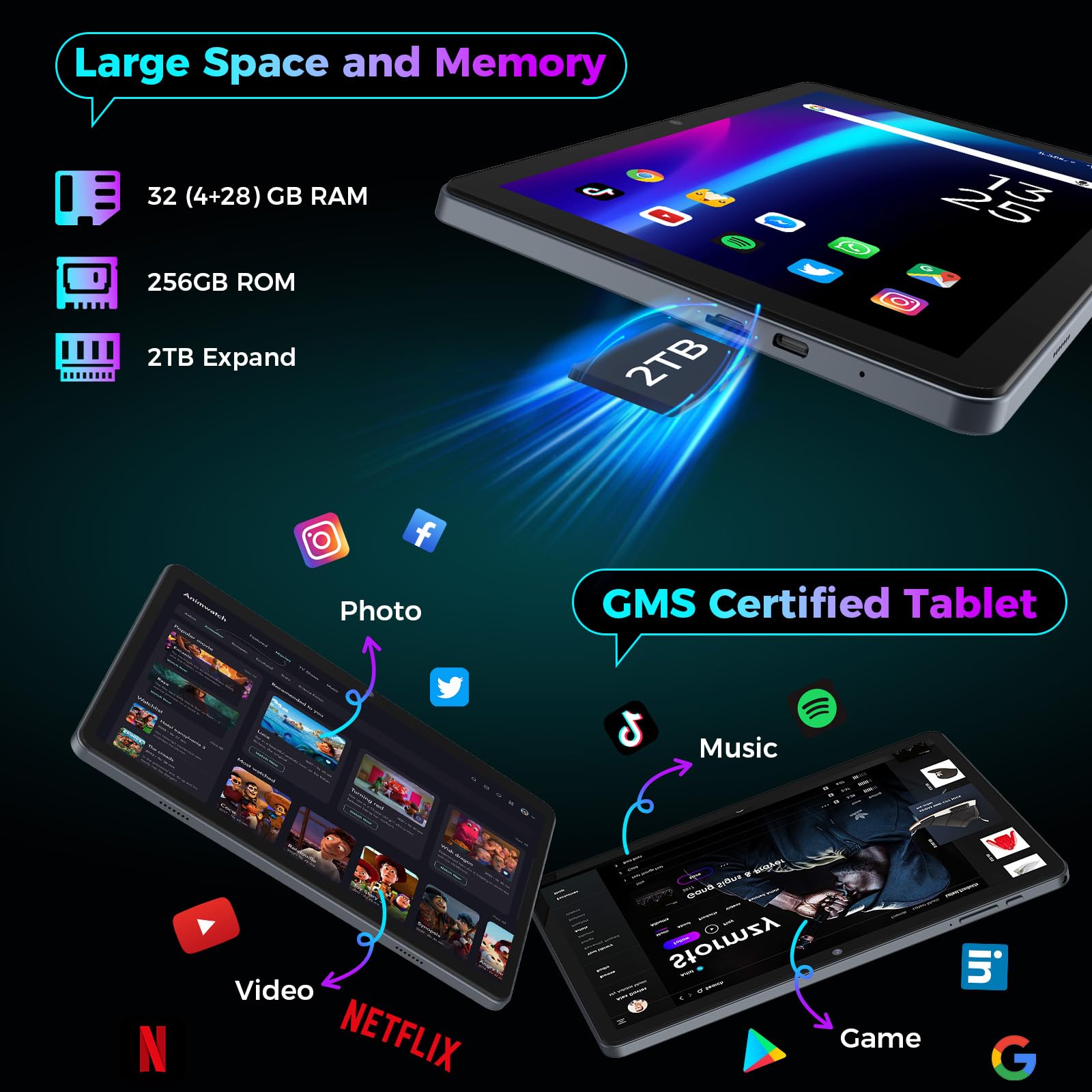 android 16 タブレット　32GB+256GB+2TB 11インチ Amazon.com : Android 16 Tablet 10 inch - Tablet with 32GB+256GB+