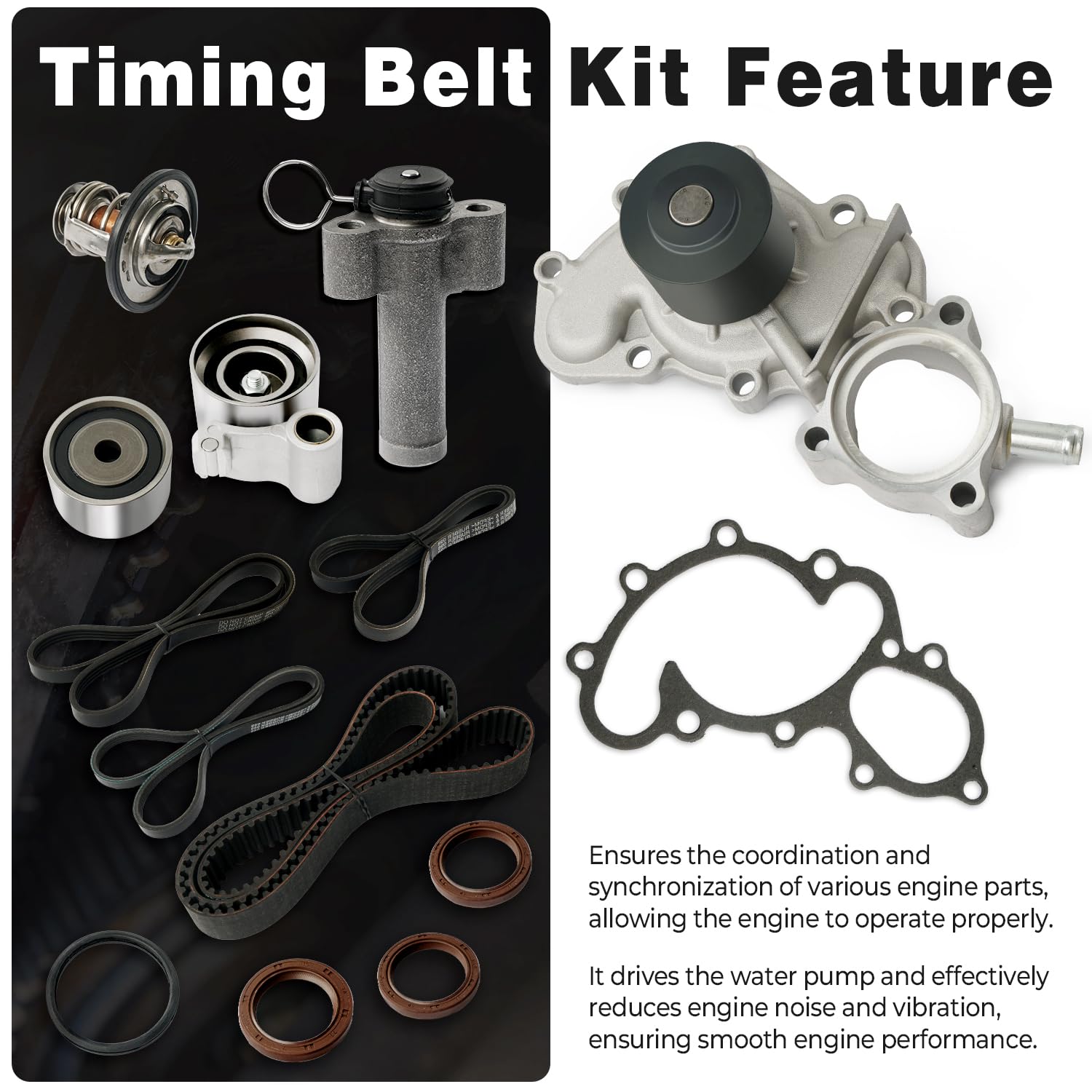 【新品・未使用】BANDAI TOKIMA URETHANE BELT NEW Nitoma Engine Timing Belt Kit w/ Water Pump TBK1001 for