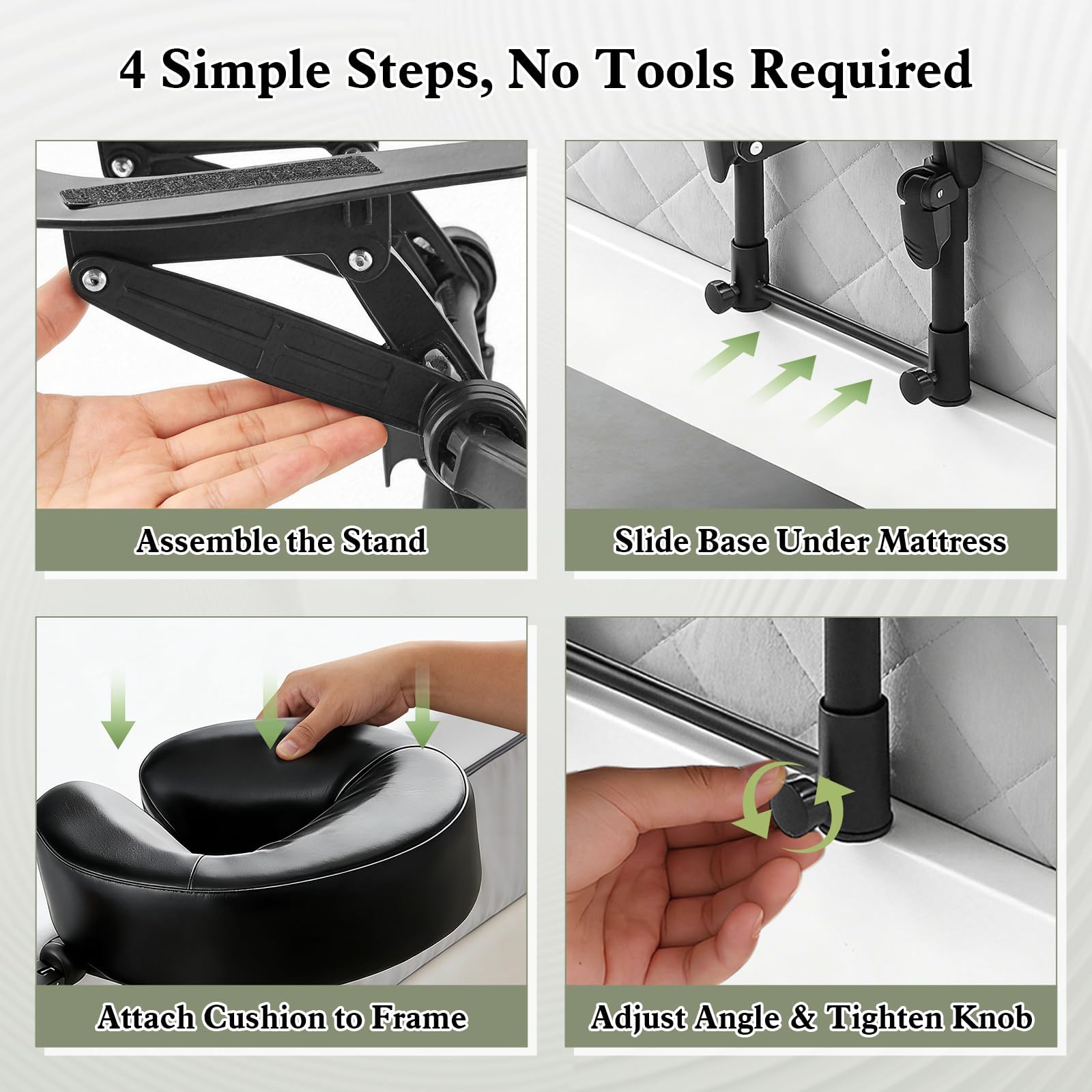 Reposacabezas ajustable para masaje y cuidado facial, soporte de mesa portátil con ajuste de altura para salón, spa